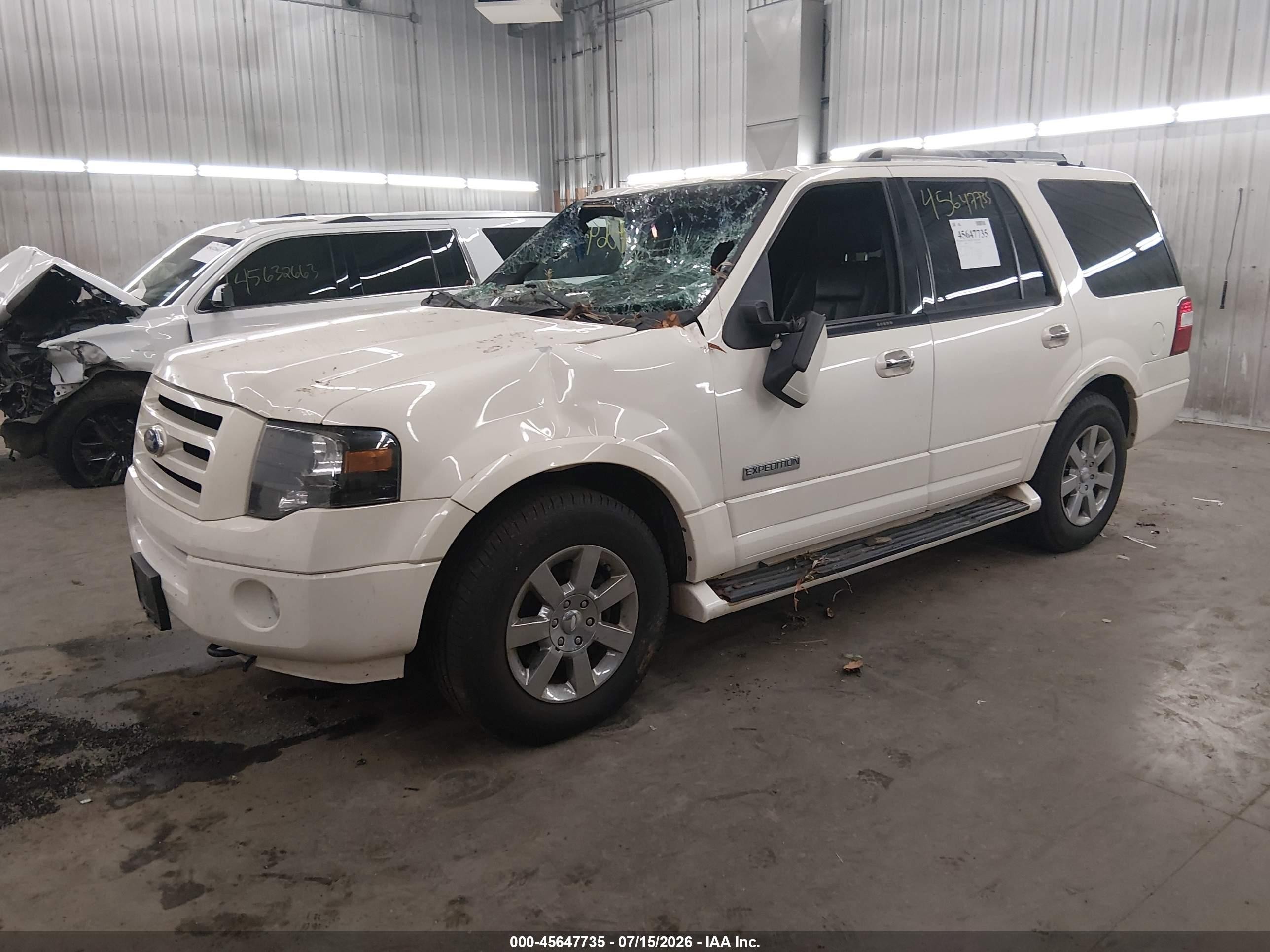 2007 Ford Expedition Limited White vin: 1FMFU20587LA14156