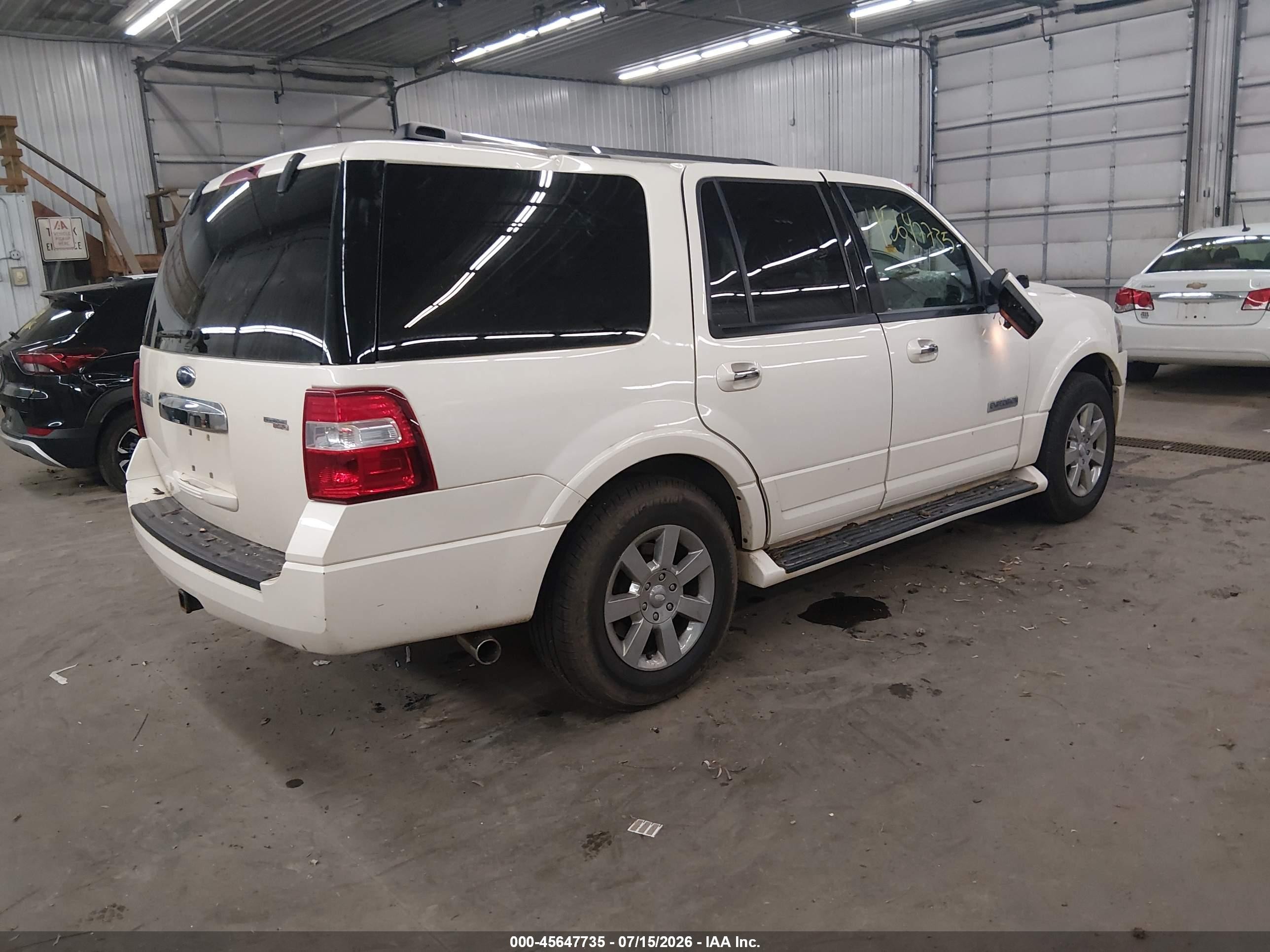 2007 Ford Expedition Limited White vin: 1FMFU20587LA14156