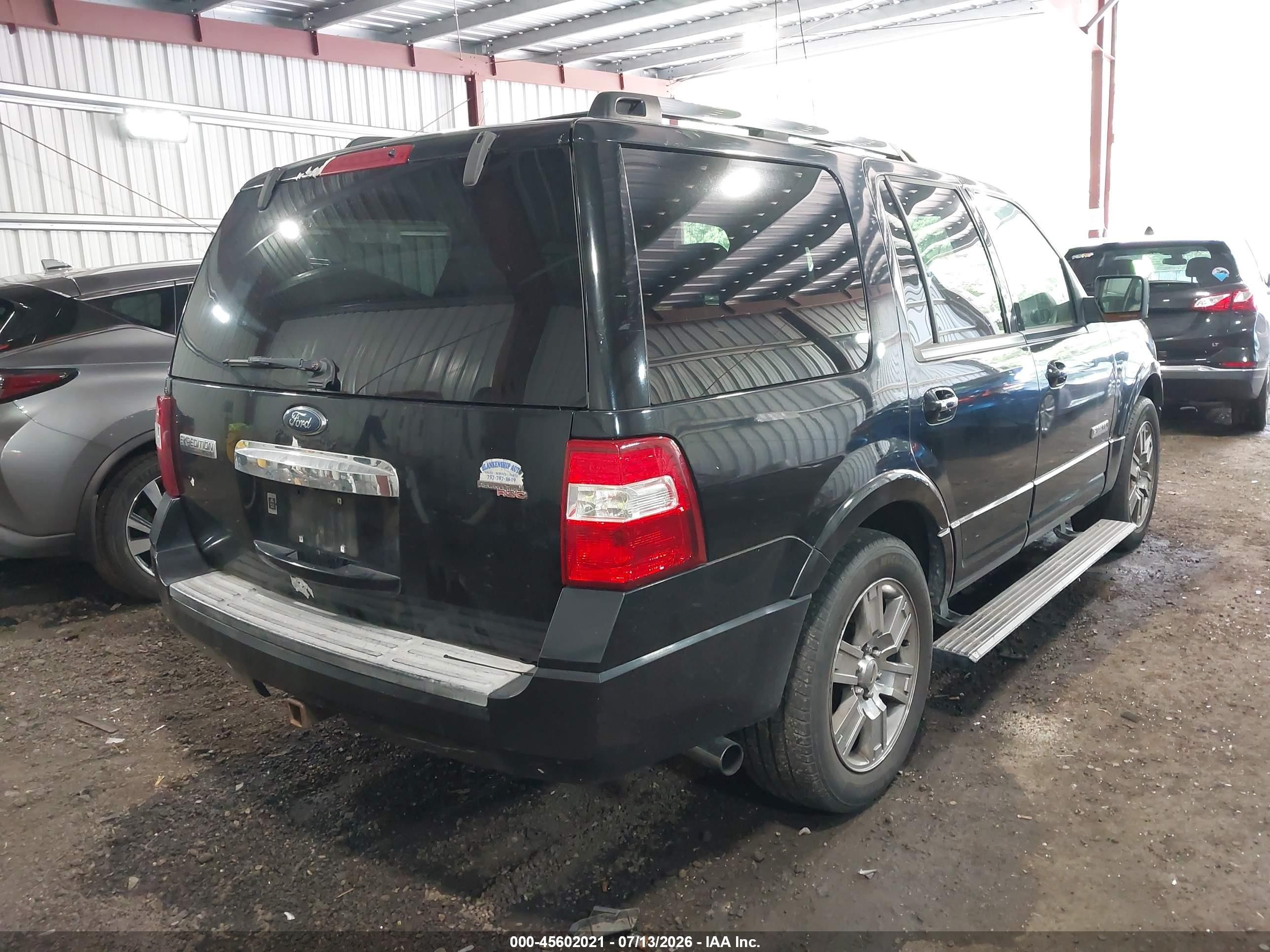 2008 Ford Expedition Limited Black vin: 1FMFU20598LA48964