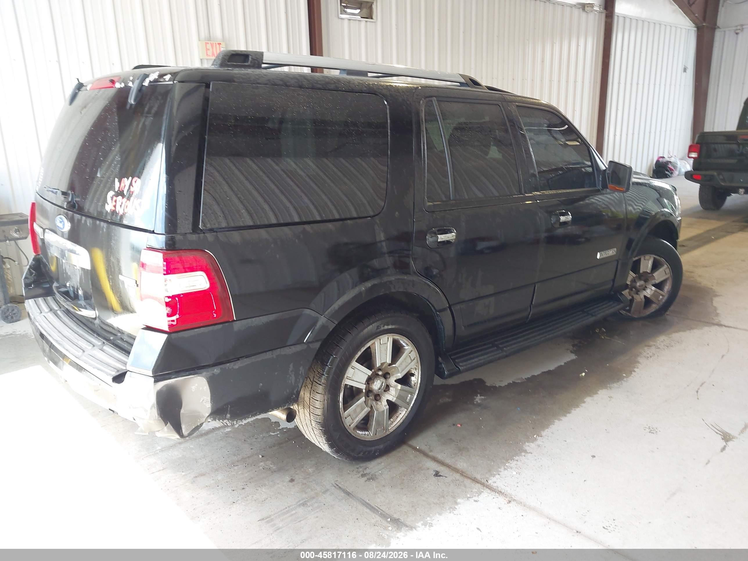 2008 Ford Expedition Limited Black vin: 1FMFU205X8LA37309