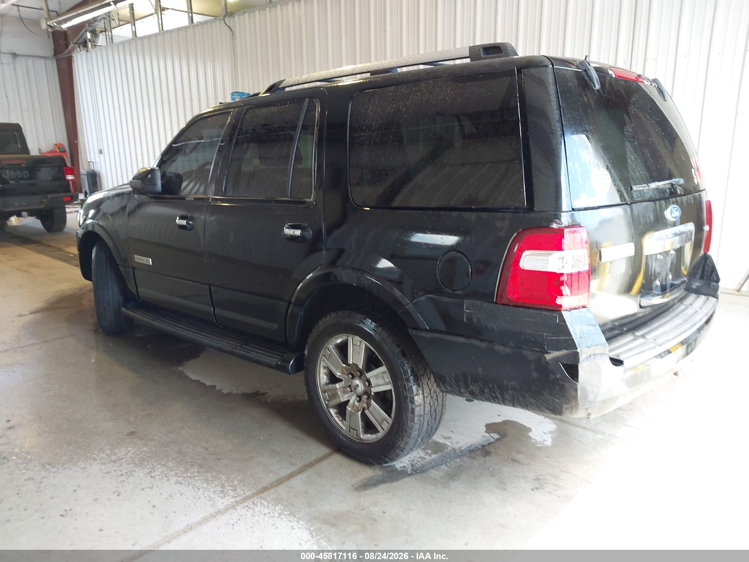 2008 Ford Expedition Limited Black vin: 1FMFU205X8LA37309