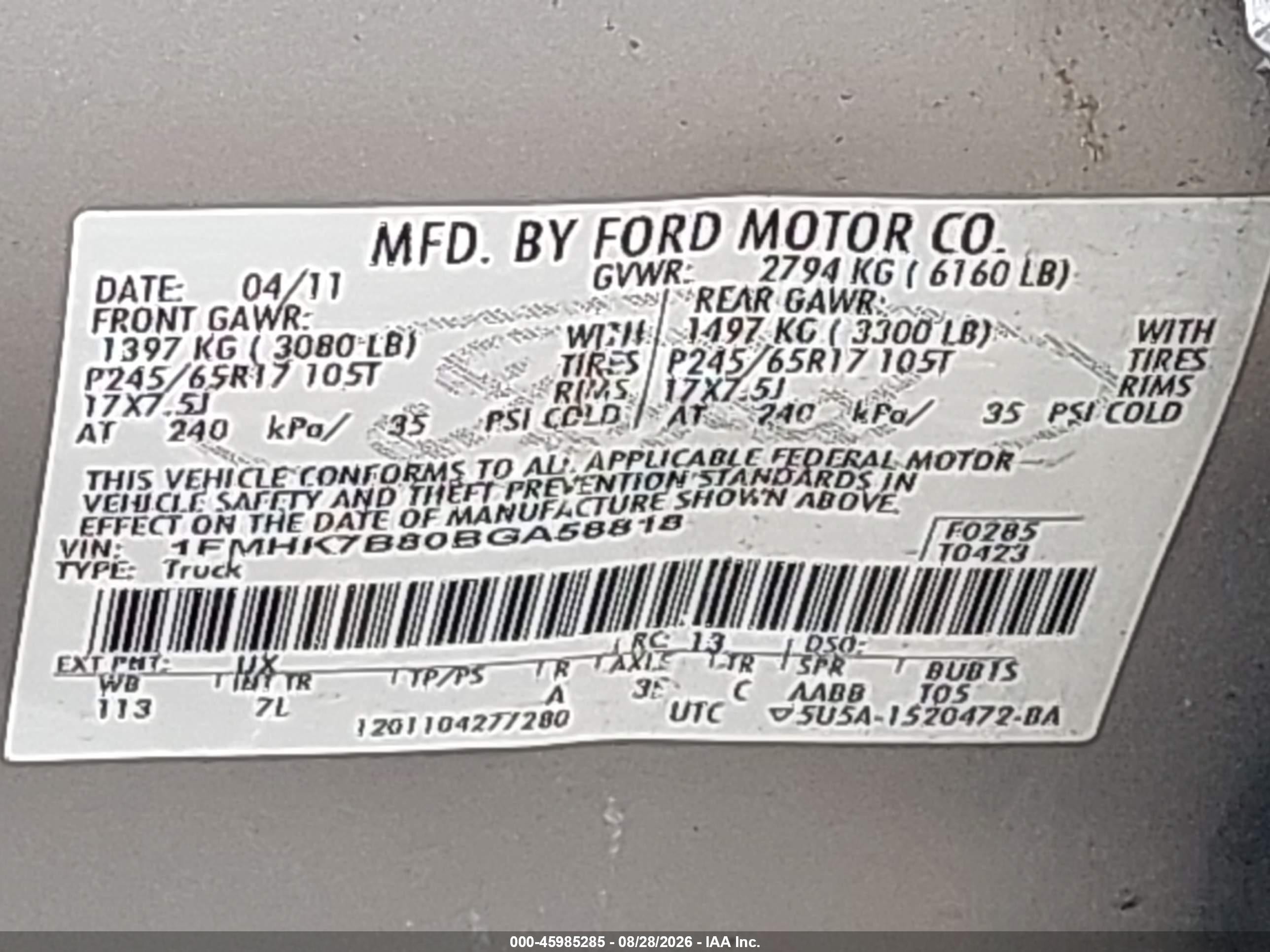 2011 Ford Explorer   Silver vin: 1FMHK7B80BGA58818