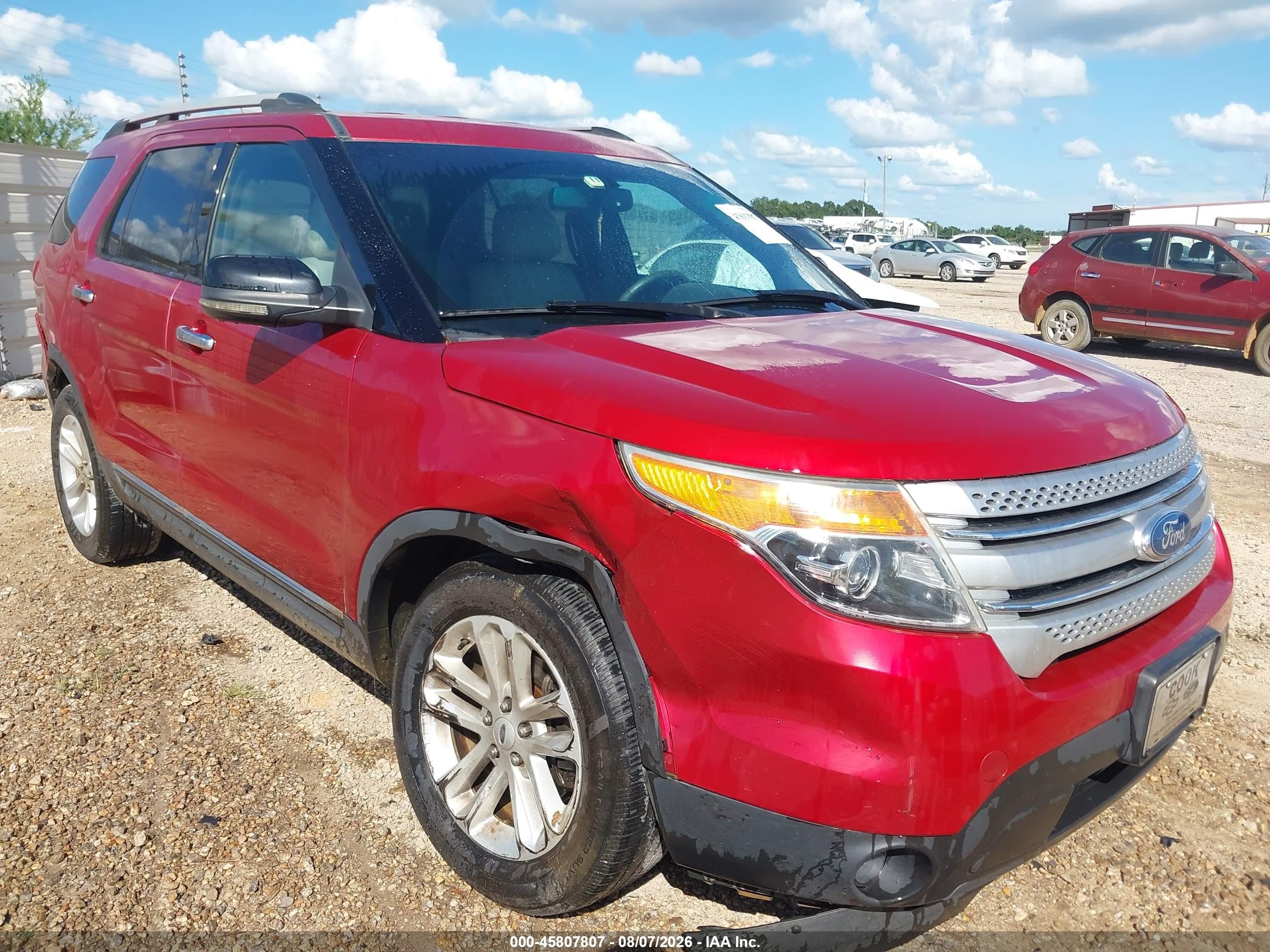 2012 Ford Explorer Xlt Red vin: 1FMHK7D80CGA98492