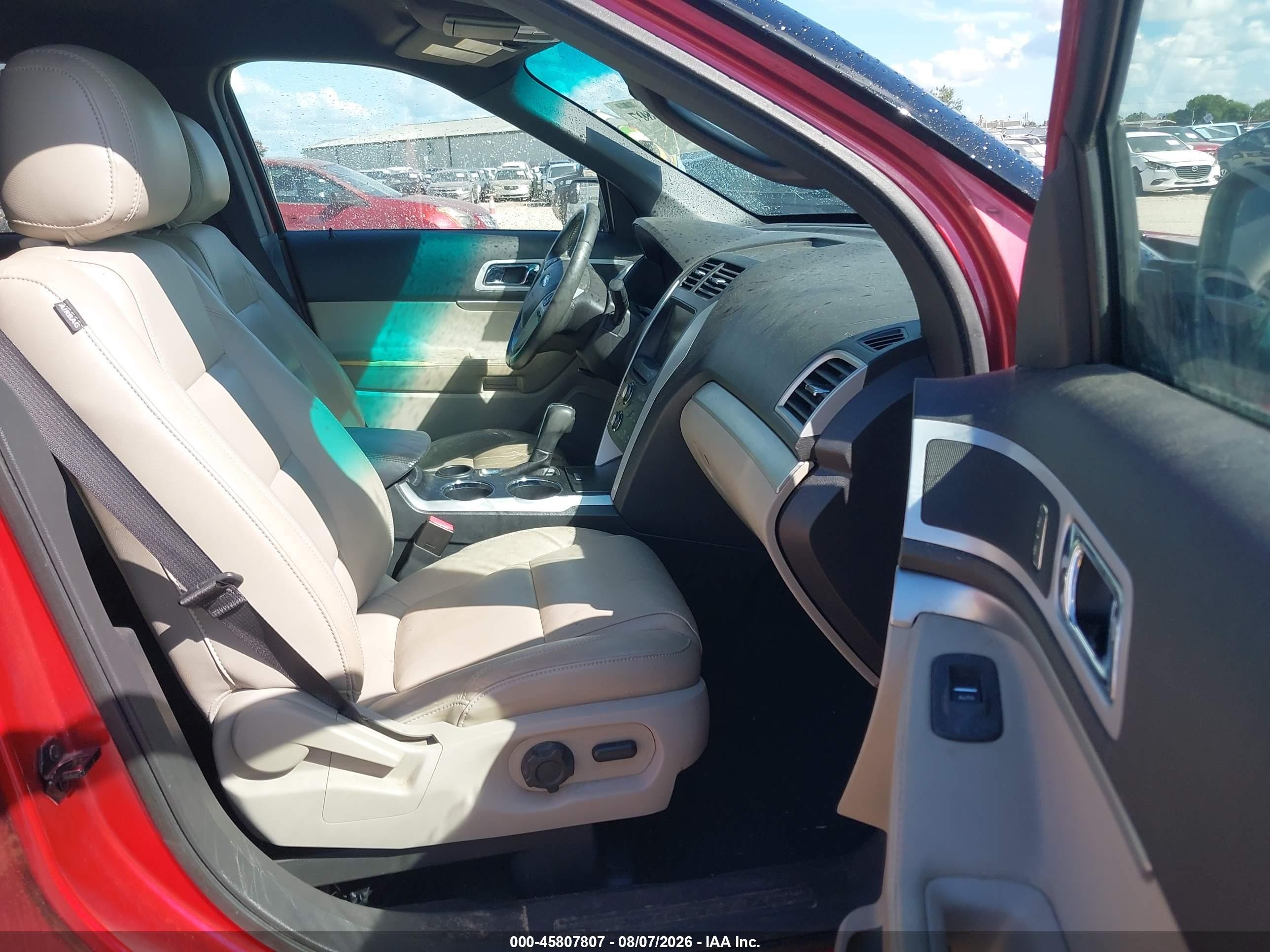 2012 Ford Explorer Xlt Red vin: 1FMHK7D80CGA98492