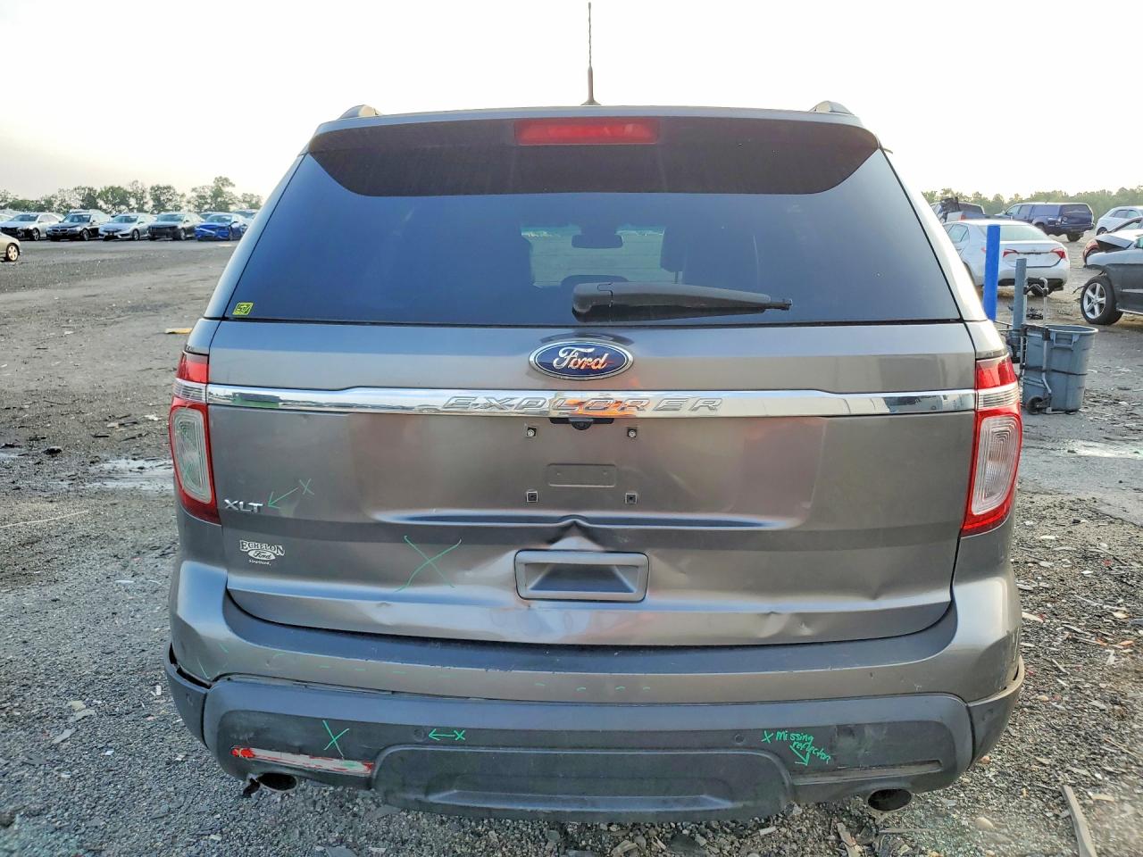 2012 Ford Explorer Xlt Gray vin: 1FMHK7D82CGA18982