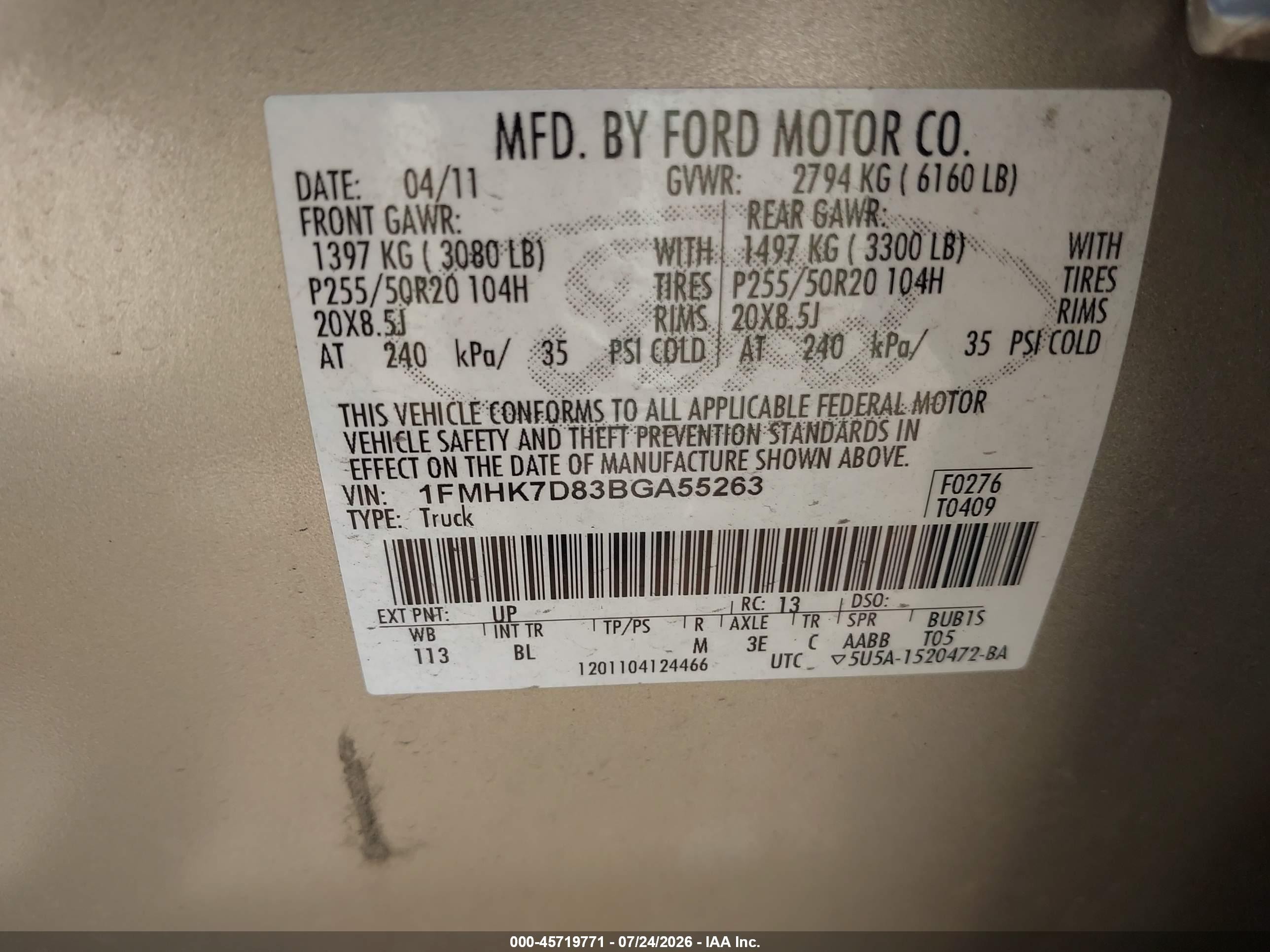 2011 Ford Explorer Xlt Черный vin: 1FMHK7D83BGA55263