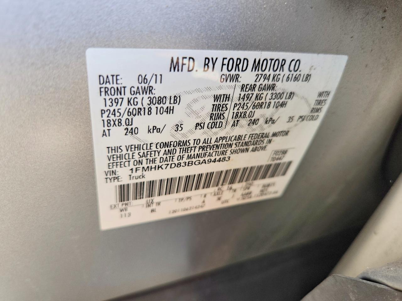 2011 Ford Explorer Xlt Silver vin: 1FMHK7D83BGA94483
