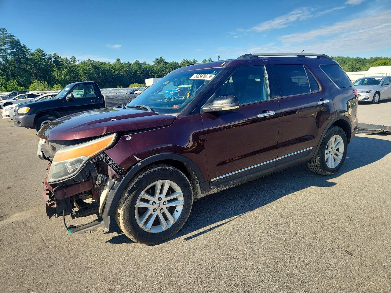 2011 Ford Explorer Xlt Burgundy vin: 1FMHK7D84BGA57667