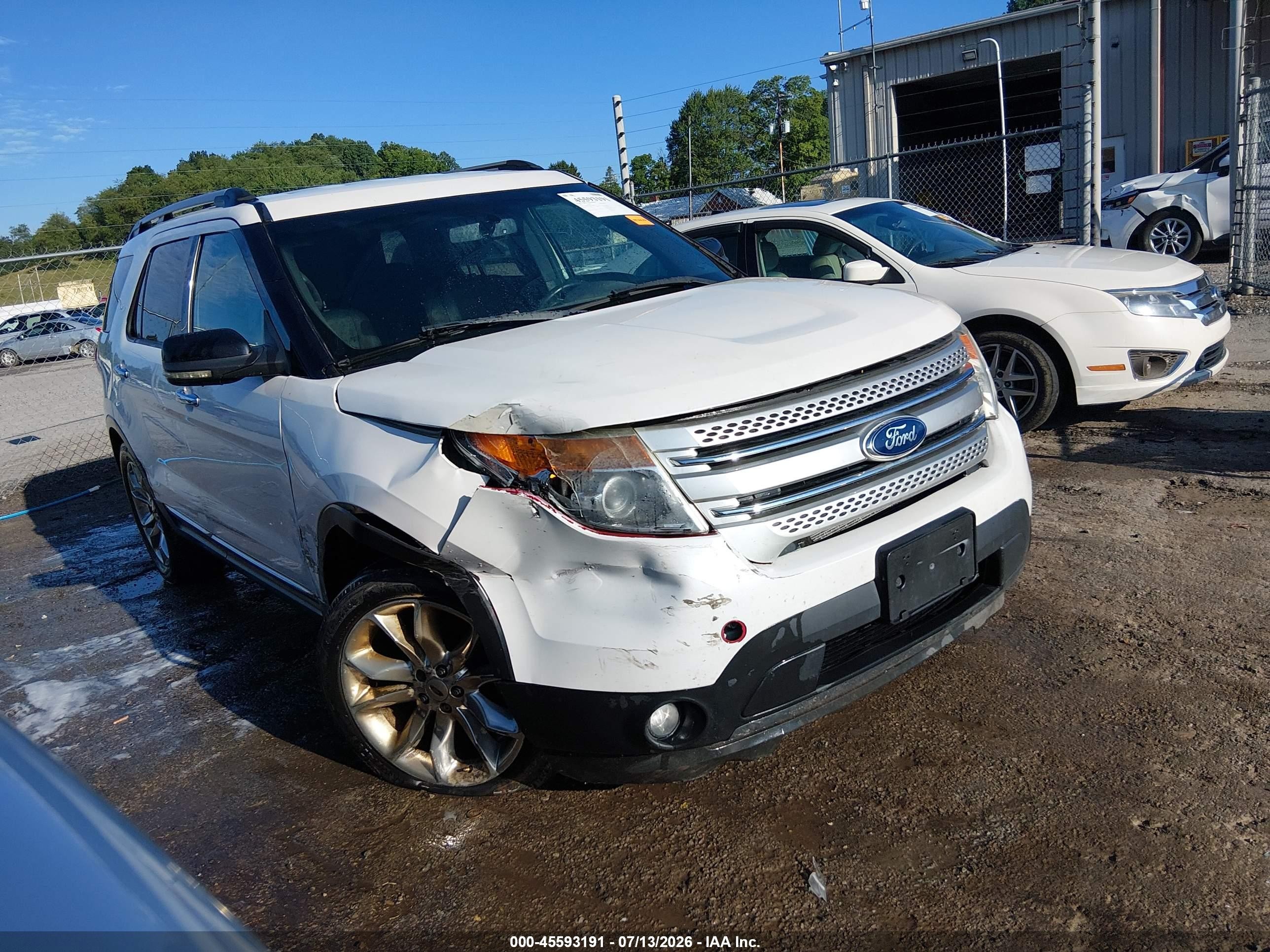 2012 Ford Explorer Xlt White vin: 1FMHK7D84CGA30826