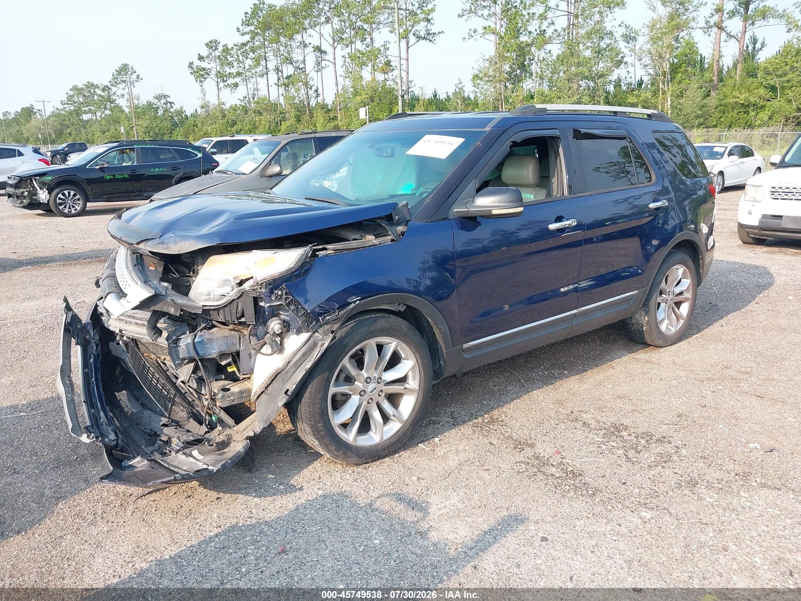 2012 Ford Explorer Xlt Blue vin: 1FMHK7D87CGA07542