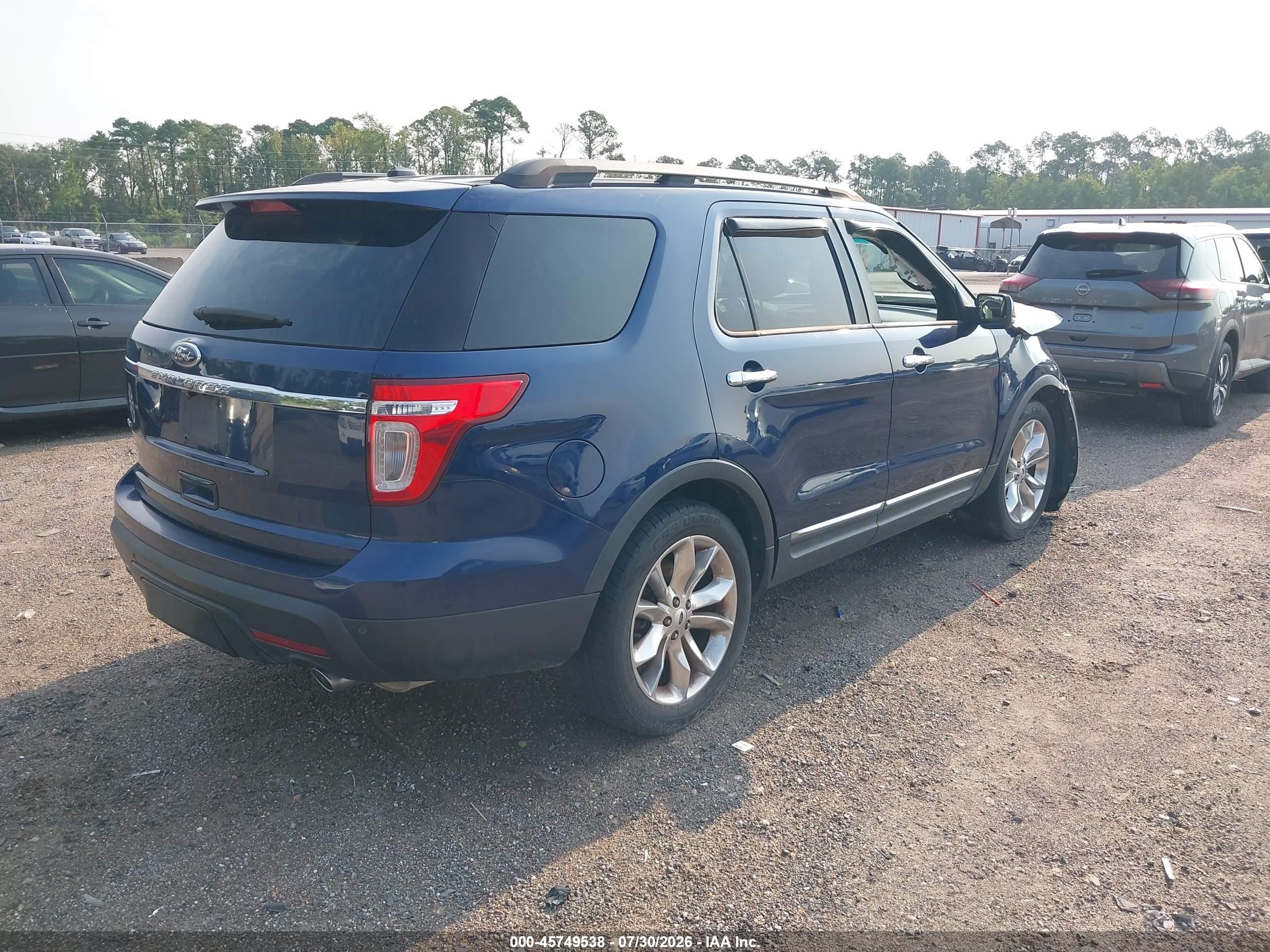 2012 Ford Explorer Xlt Blue vin: 1FMHK7D87CGA07542