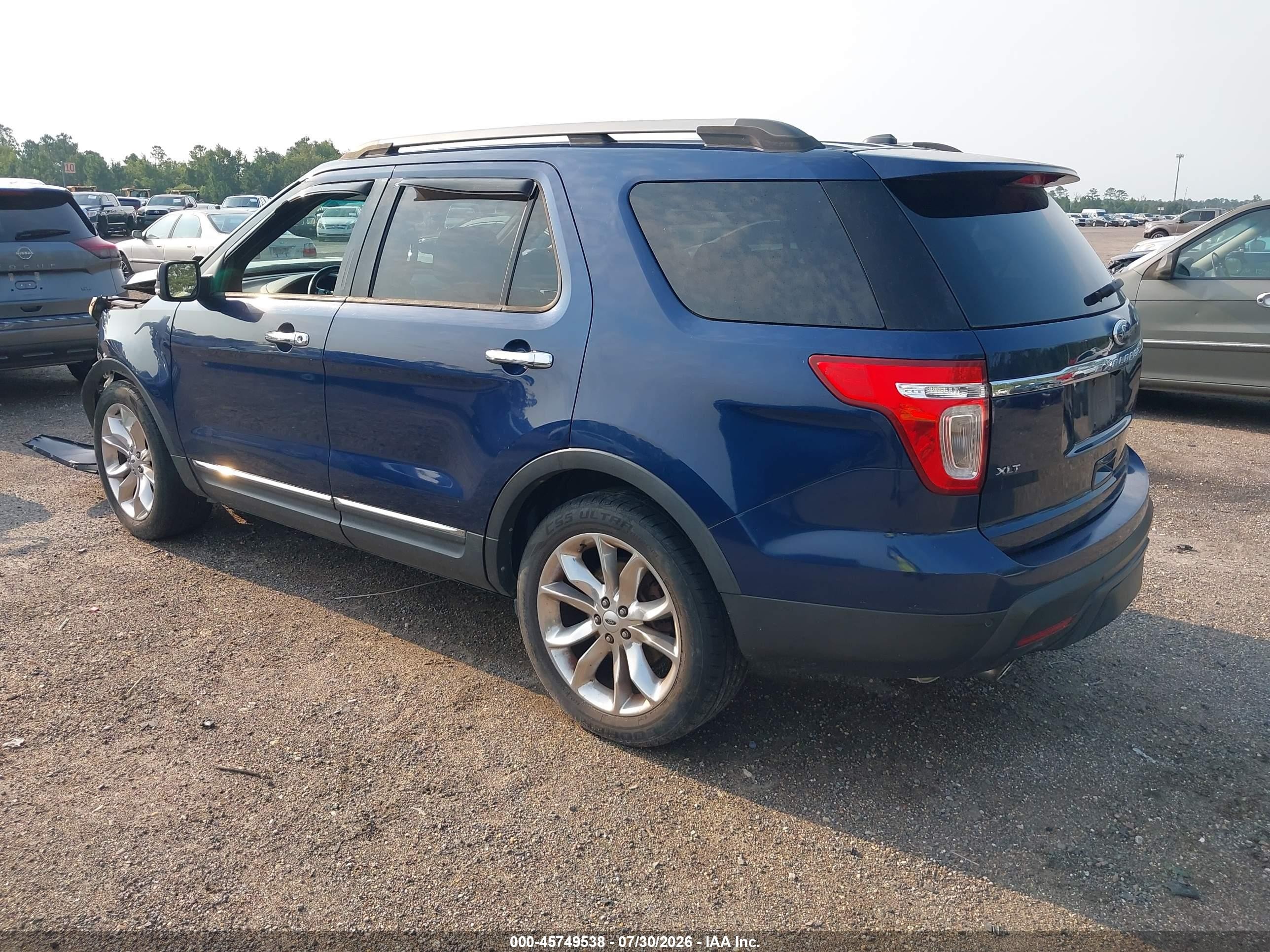 2012 Ford Explorer Xlt Blue vin: 1FMHK7D87CGA07542