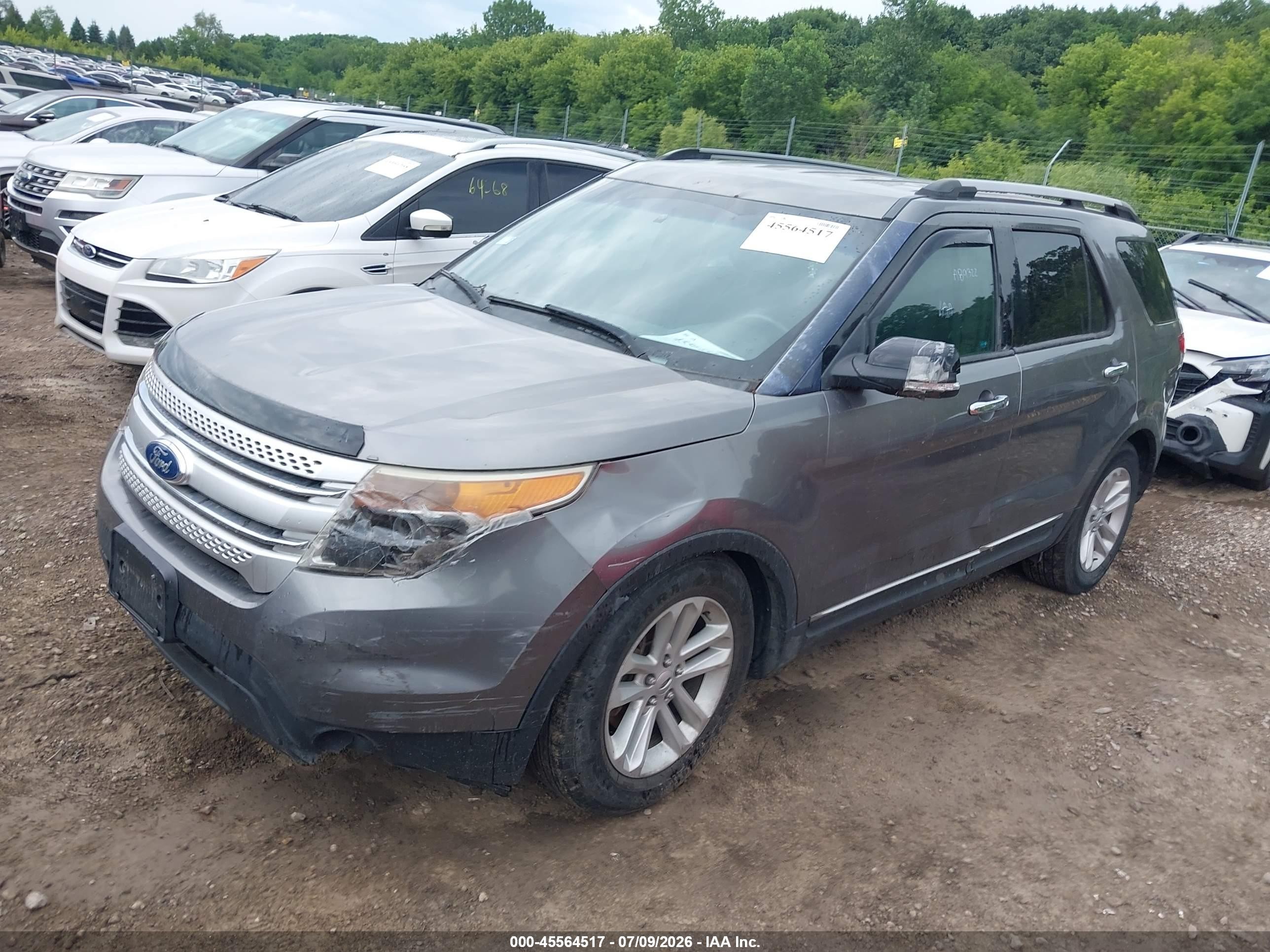 2012 Ford Explorer Xlt Серый vin: 1FMHK7D87CGA89322