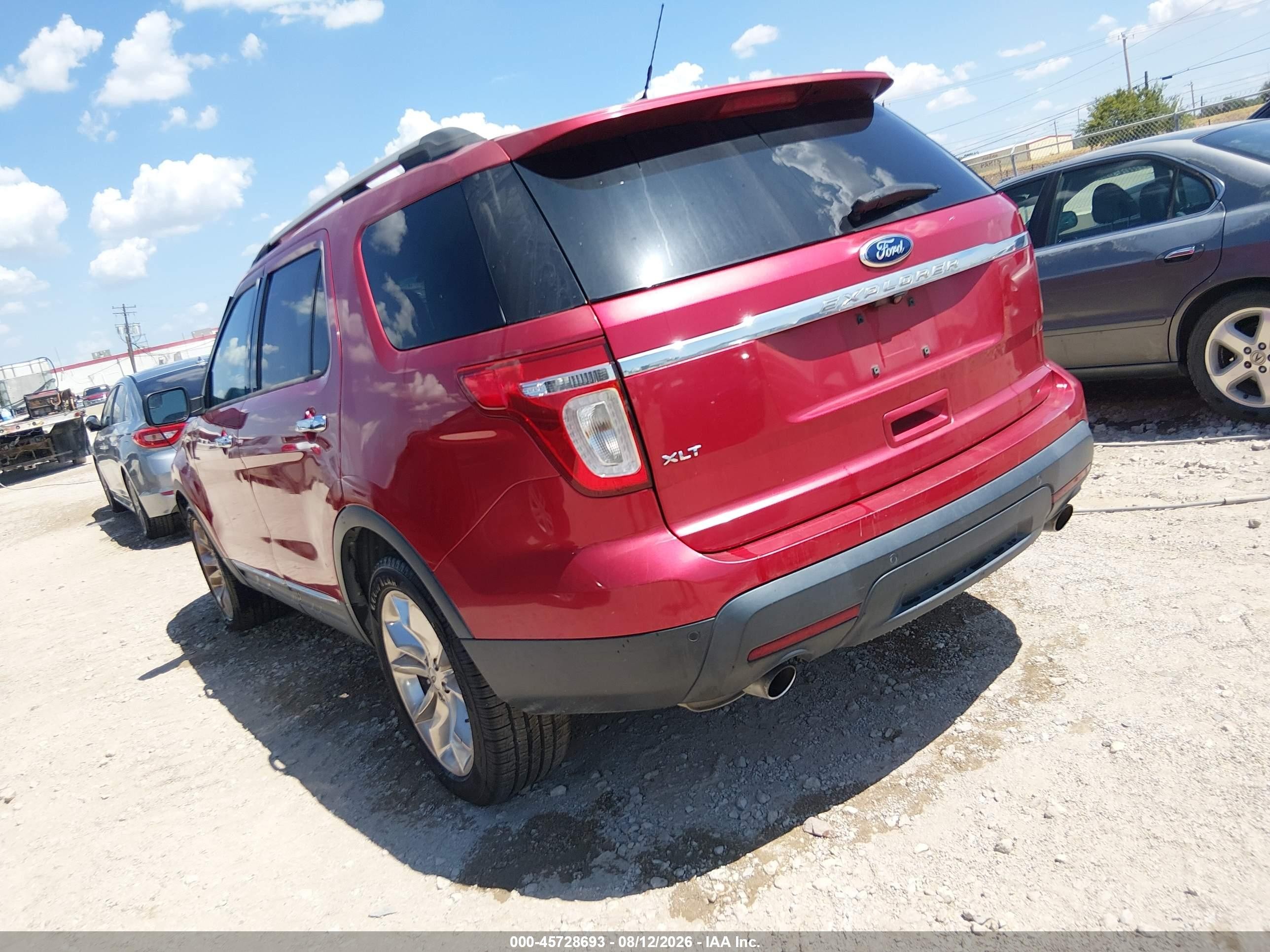 2012 Ford Explorer Xlt Burgundy vin: 1FMHK7D88CGA31347
