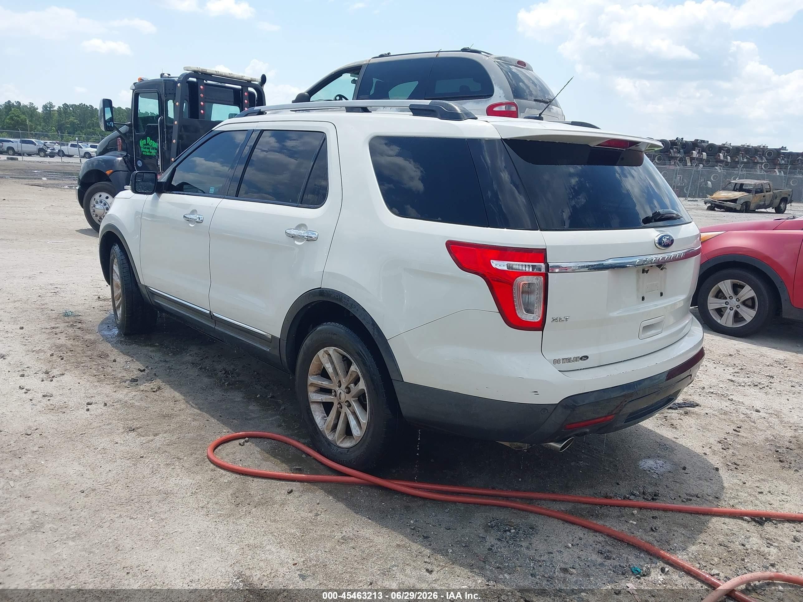 2012 Ford Explorer Xlt White vin: 1FMHK7D89CGA42969