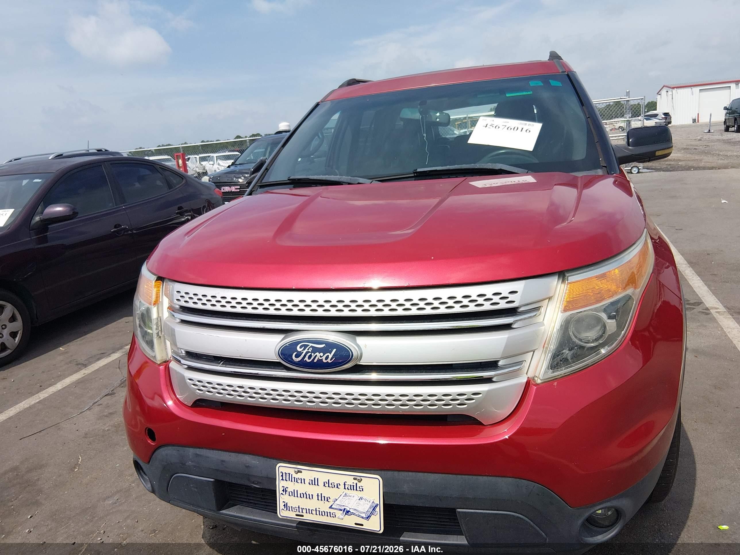 2011 Ford Explorer Xlt Red vin: 1FMHK7D8XBGA32594
