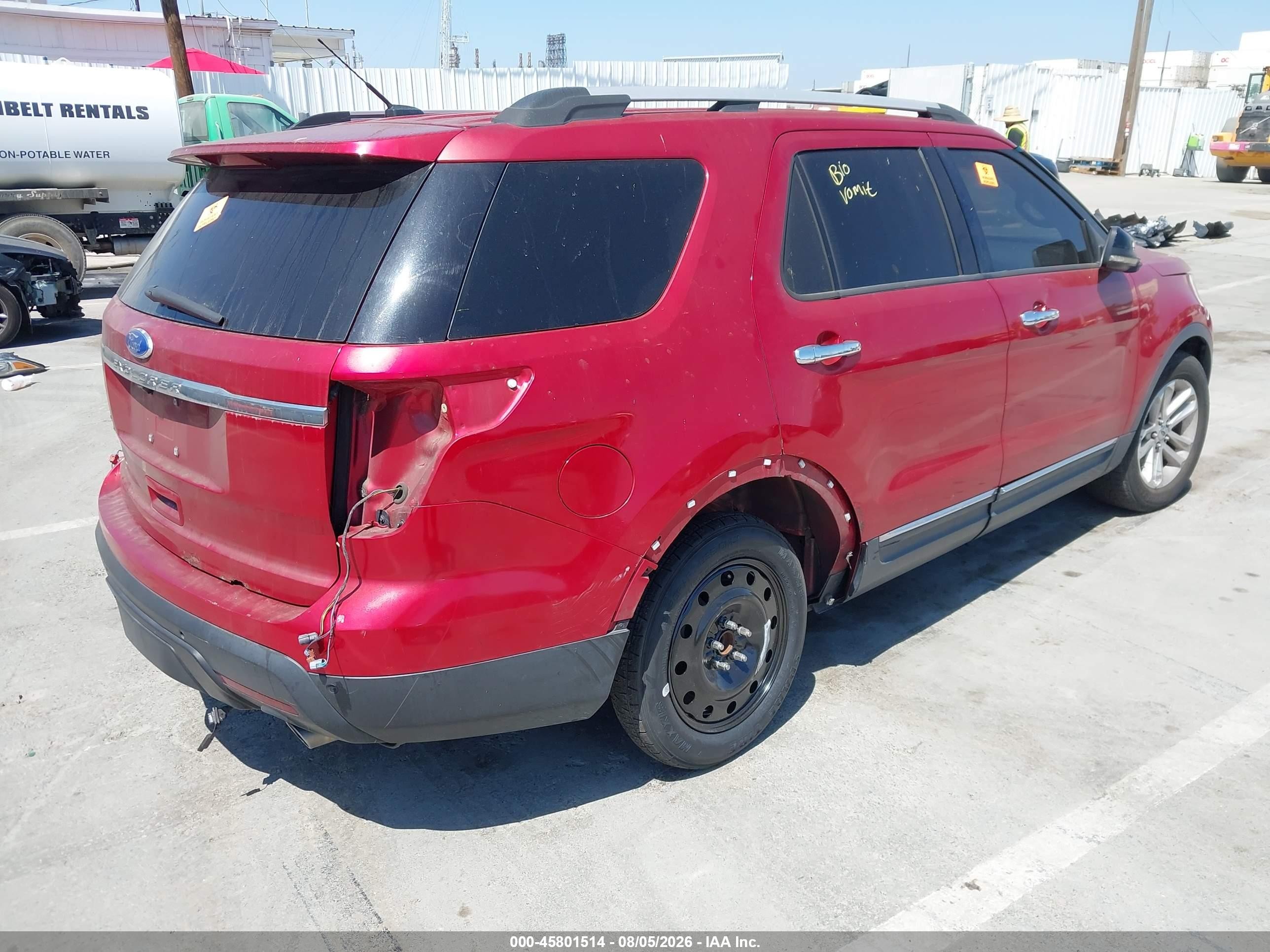 2011 Ford Explorer Xlt Red vin: 1FMHK7D8XBGA56815