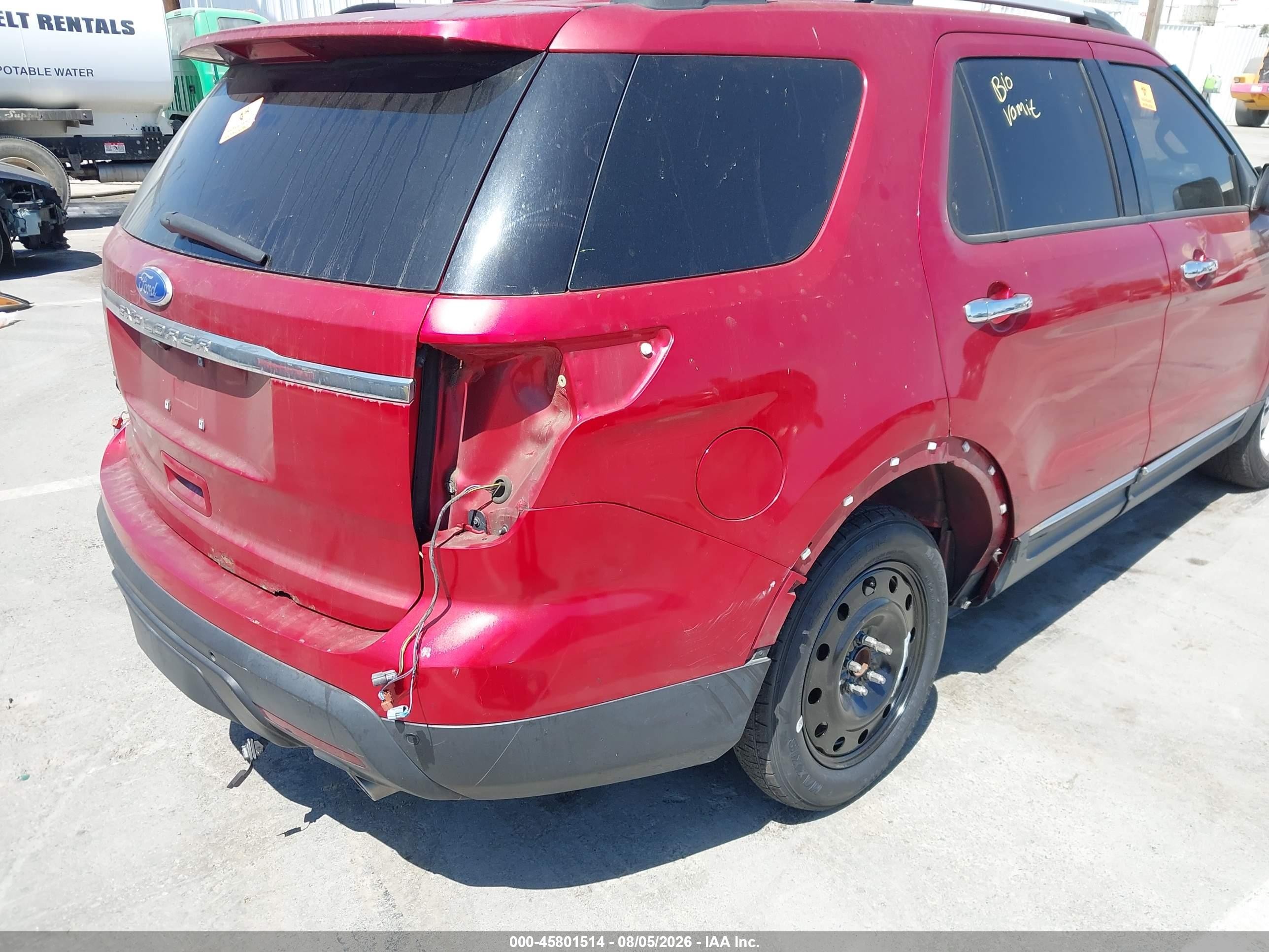 2011 Ford Explorer Xlt Red vin: 1FMHK7D8XBGA56815