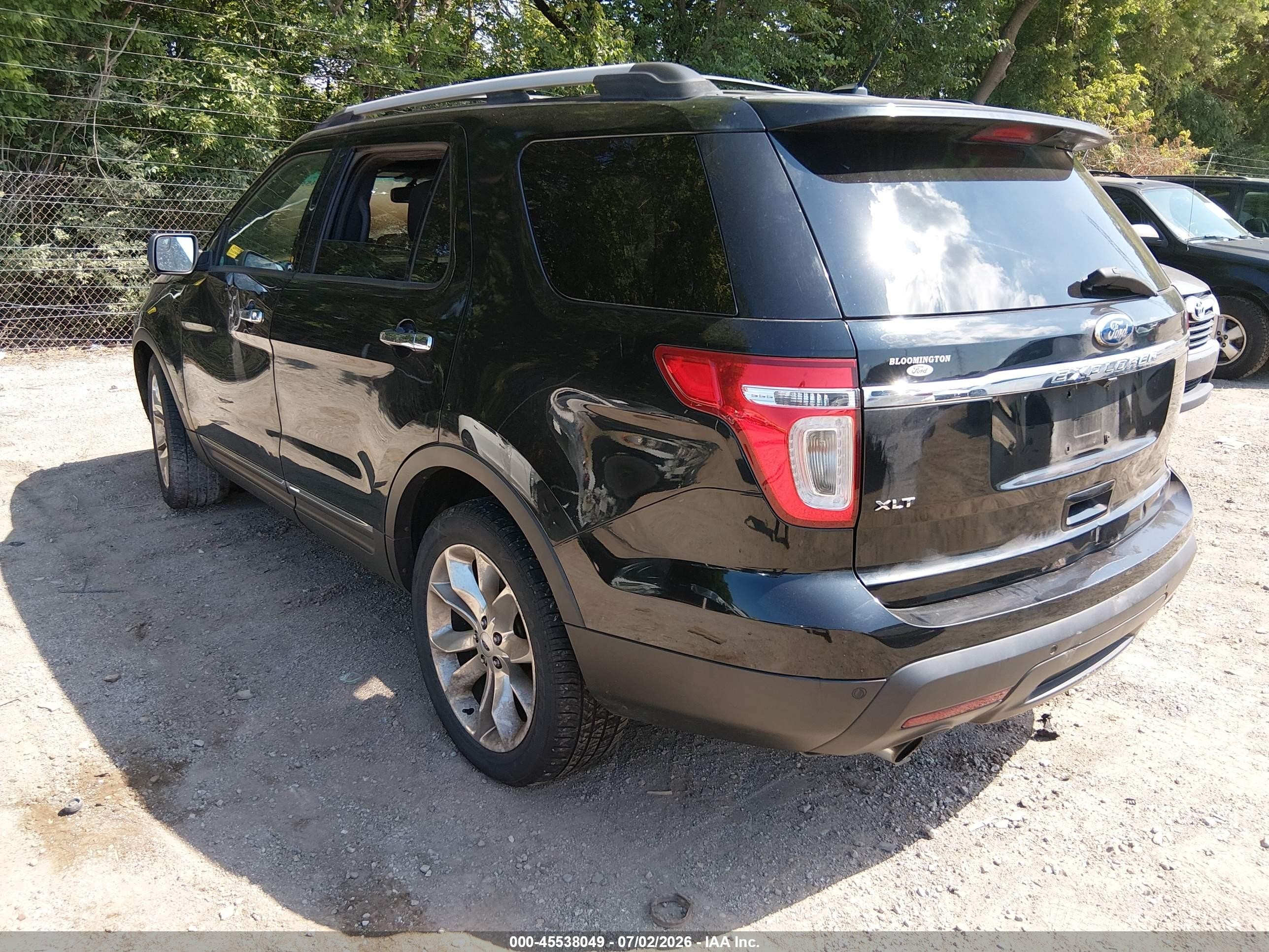 2012 Ford Explorer Xlt Black vin: 1FMHK7D8XCGA31043