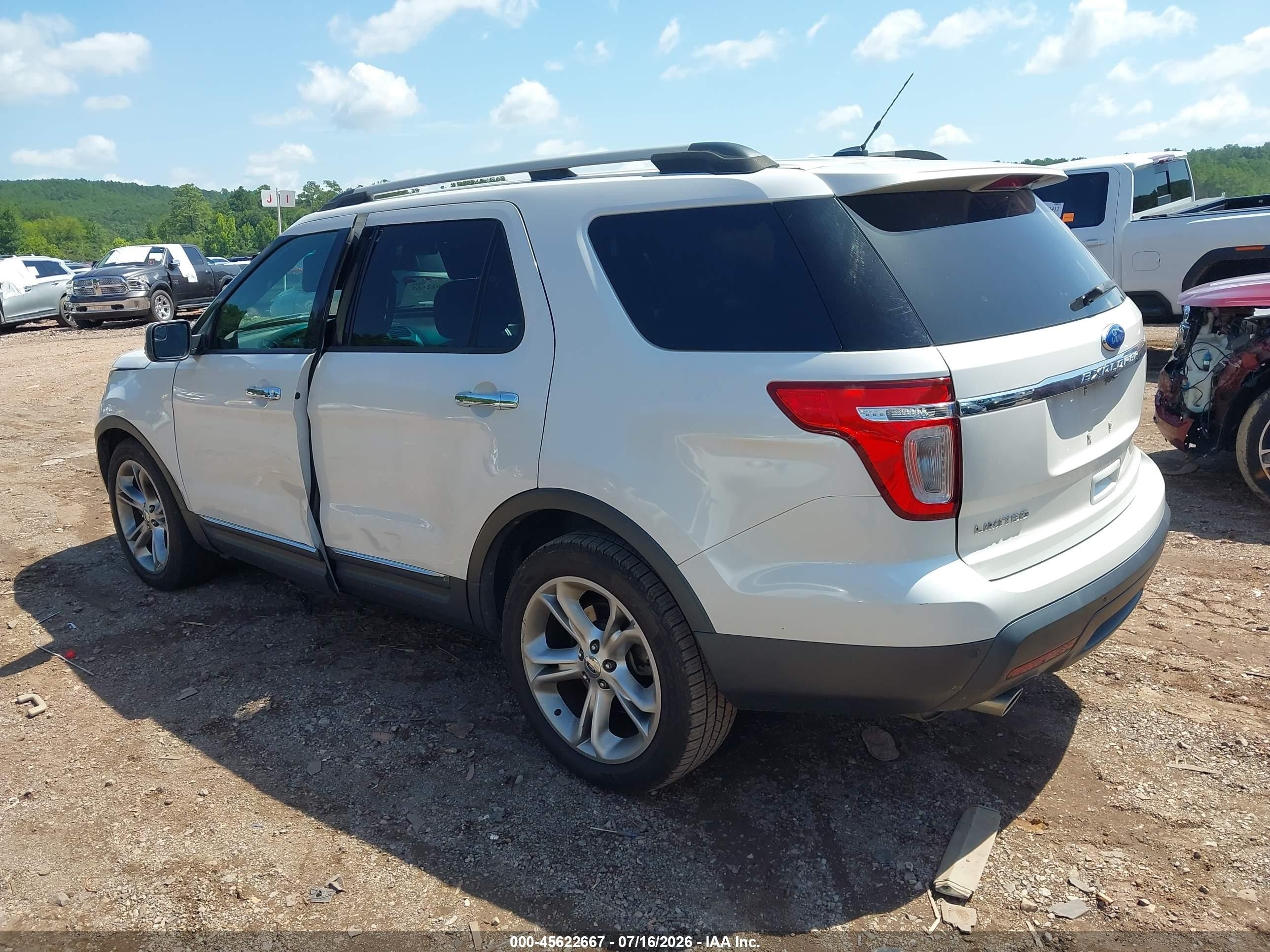 2011 Ford Explorer Limited White vin: 1FMHK7F80BGA34948