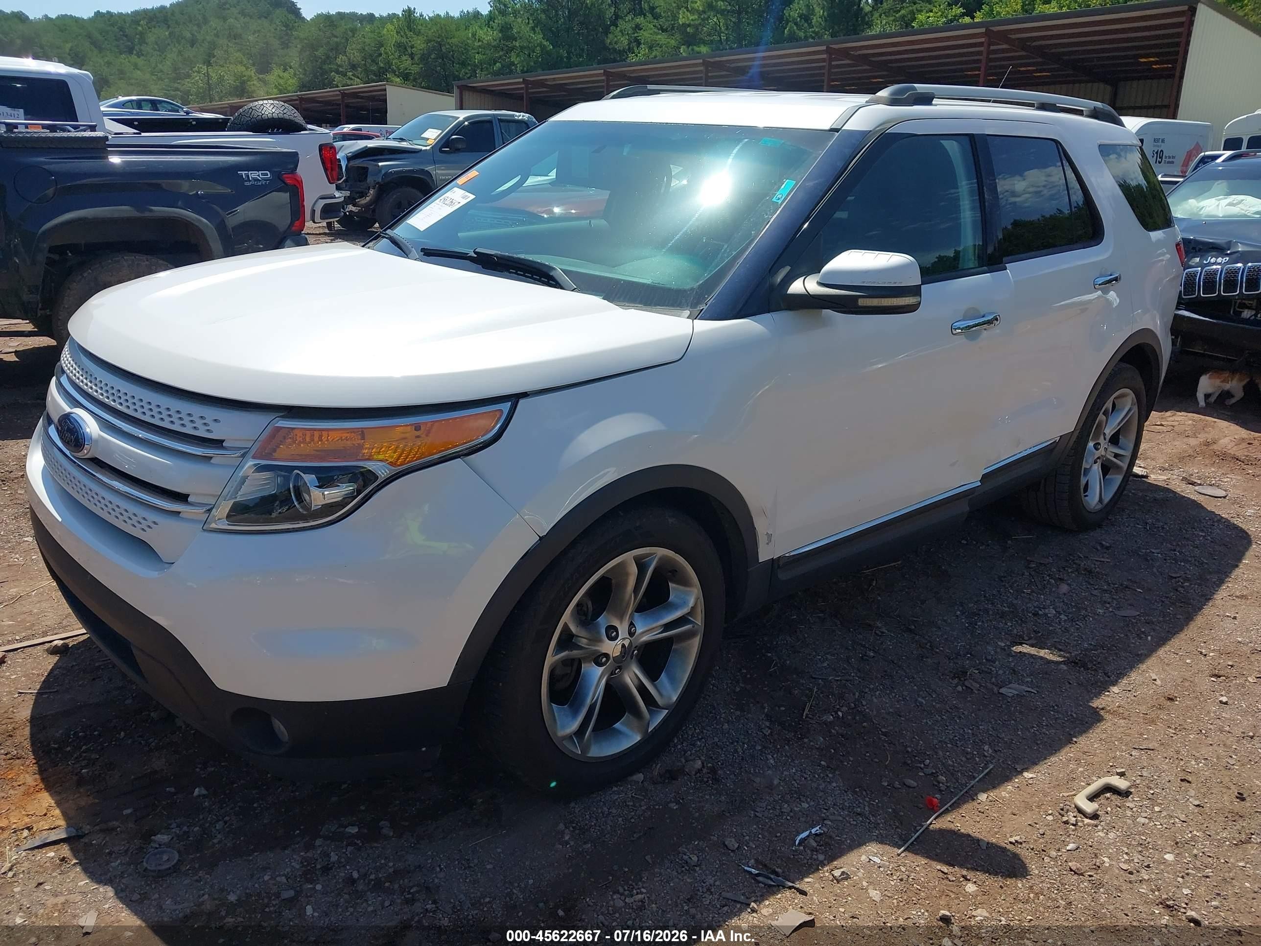 2011 Ford Explorer Limited White vin: 1FMHK7F80BGA34948
