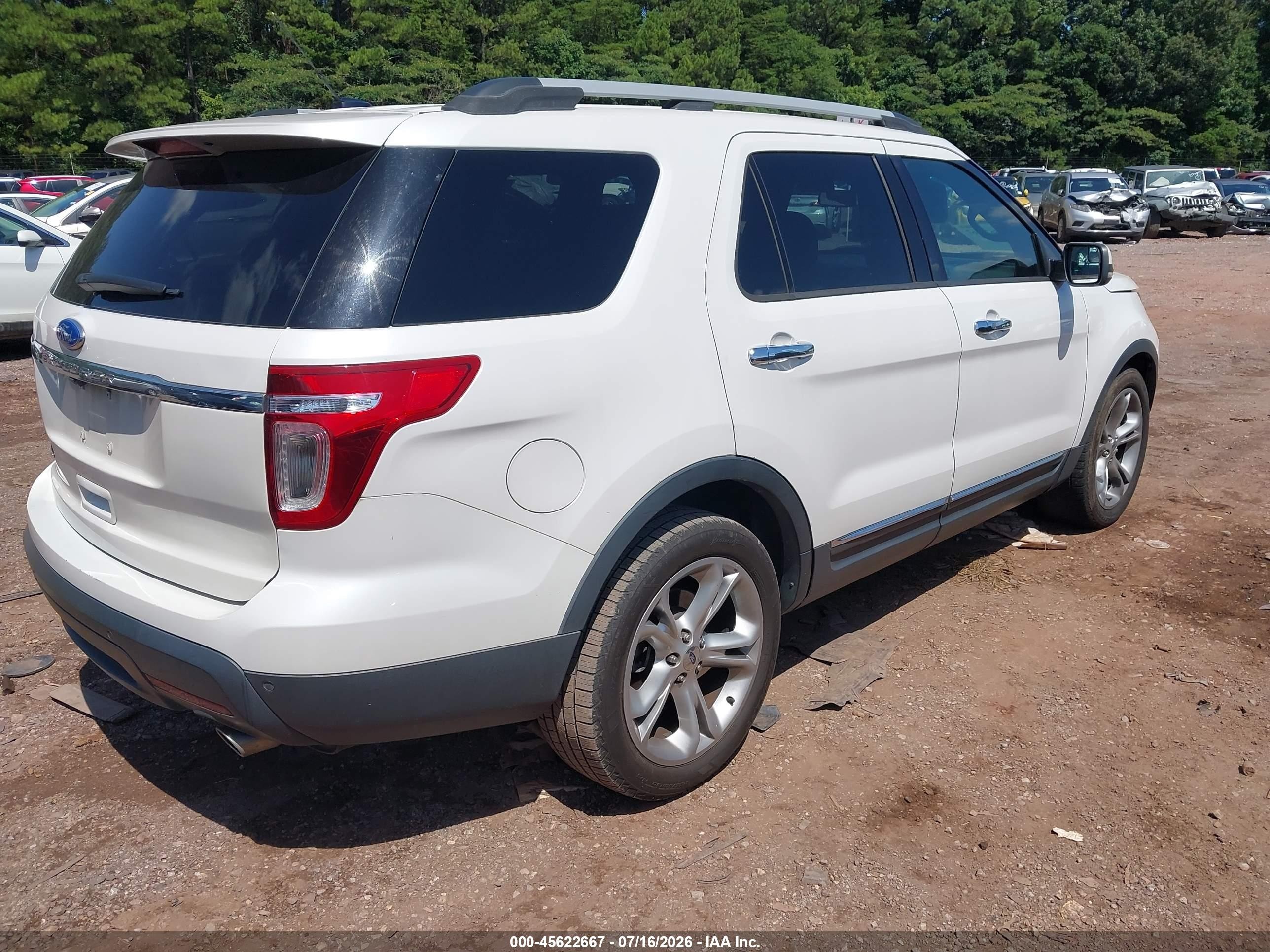 2011 Ford Explorer Limited White vin: 1FMHK7F80BGA34948