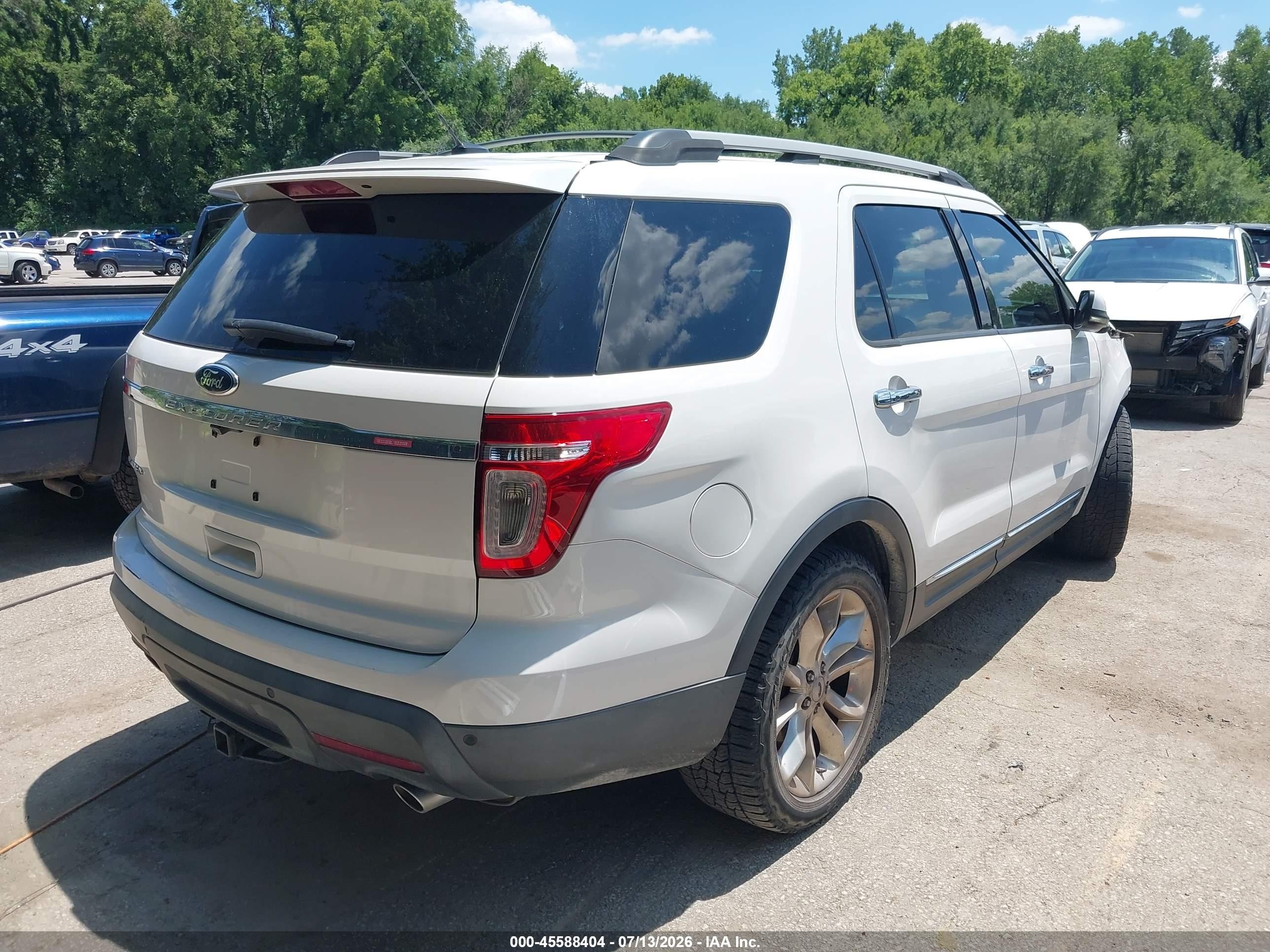 2011 Ford Explorer Limited White vin: 1FMHK7F81BGA87464