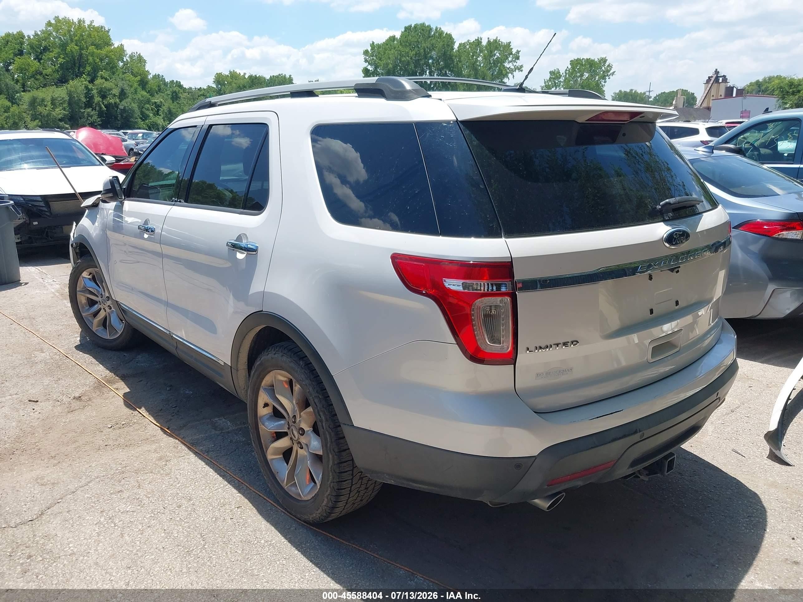 2011 Ford Explorer Limited White vin: 1FMHK7F81BGA87464