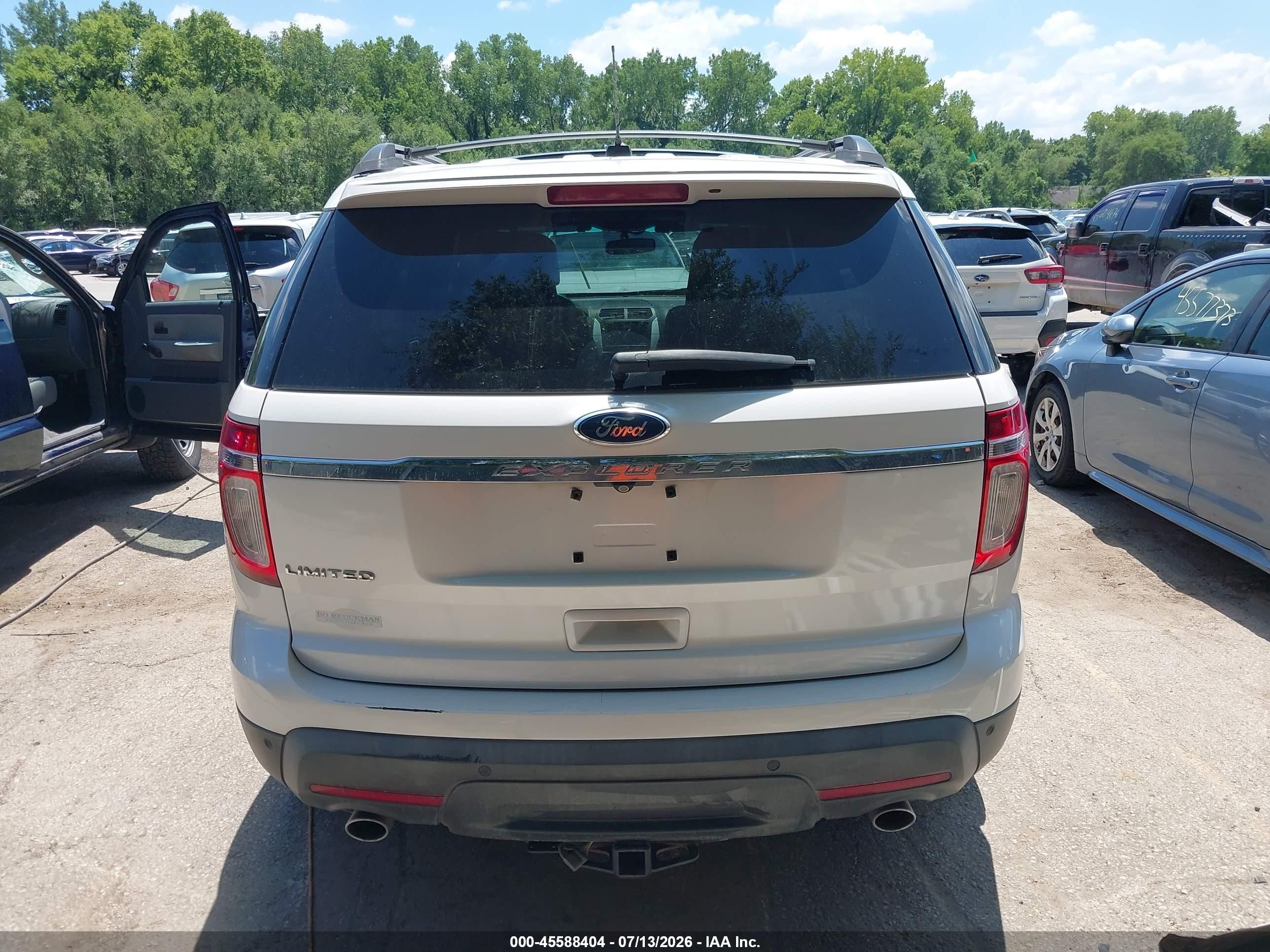 2011 Ford Explorer Limited White vin: 1FMHK7F81BGA87464