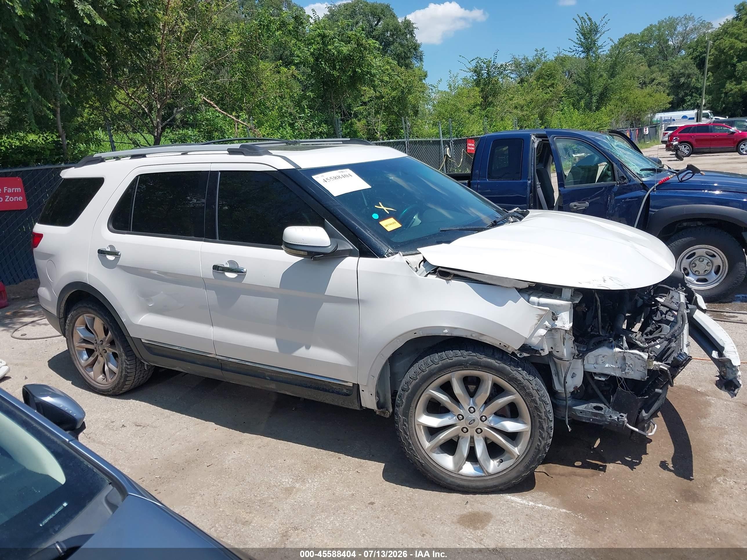 2011 Ford Explorer Limited White vin: 1FMHK7F81BGA87464