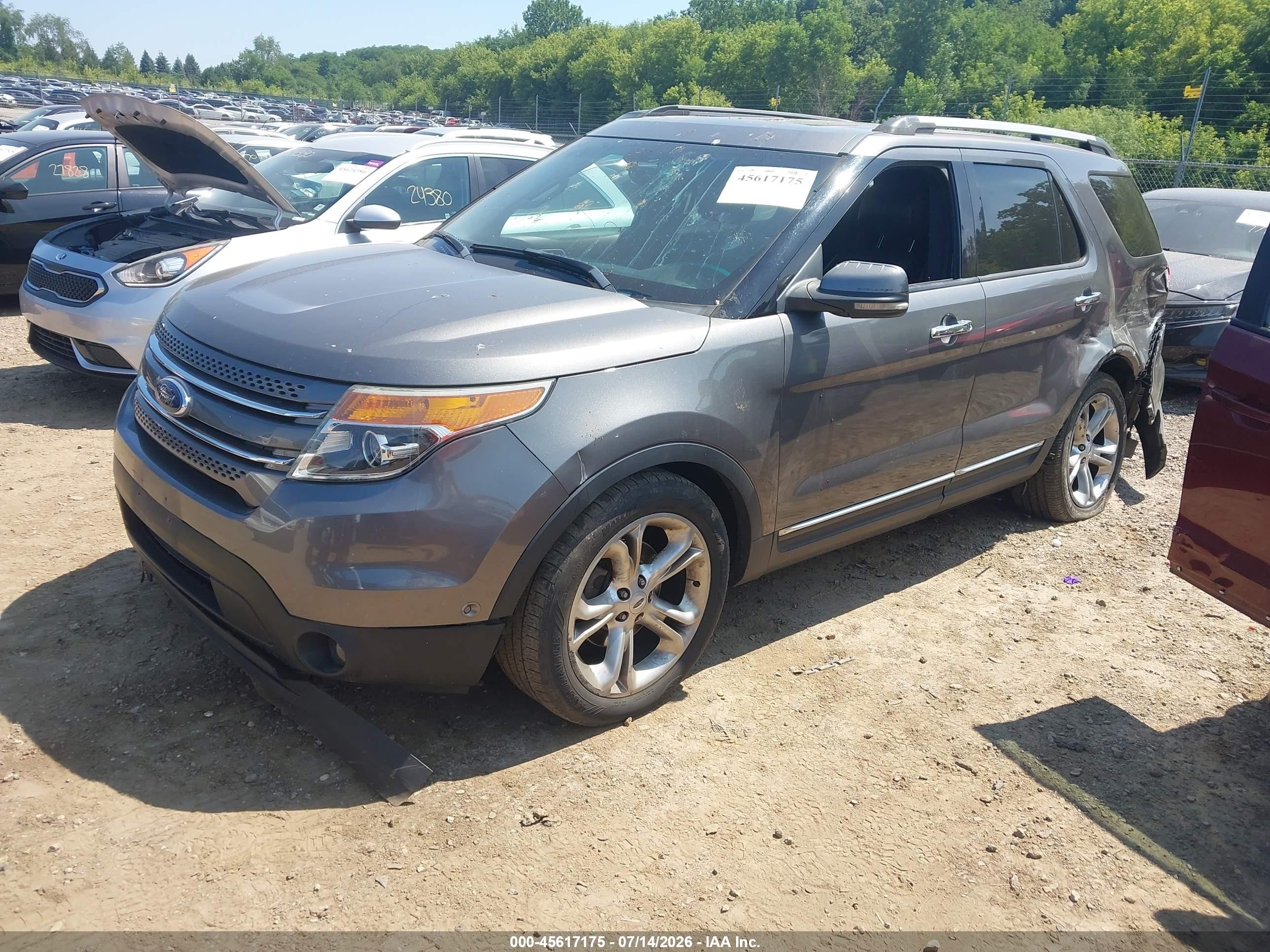 2012 Ford Explorer Limited Gray vin: 1FMHK7F84CGA09861