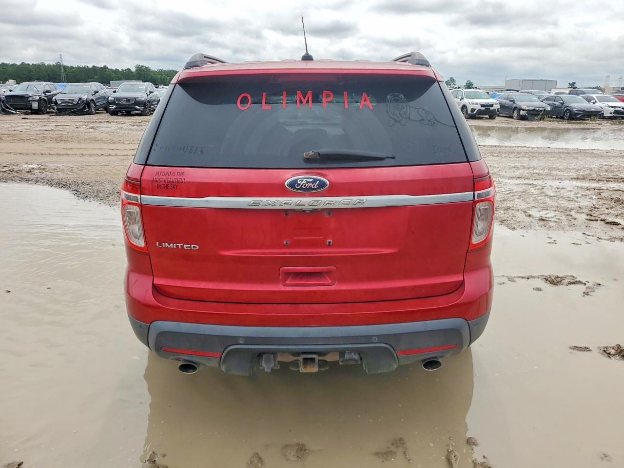 2012 Ford Explorer Red vin: 1FMHK7F86CGA93665