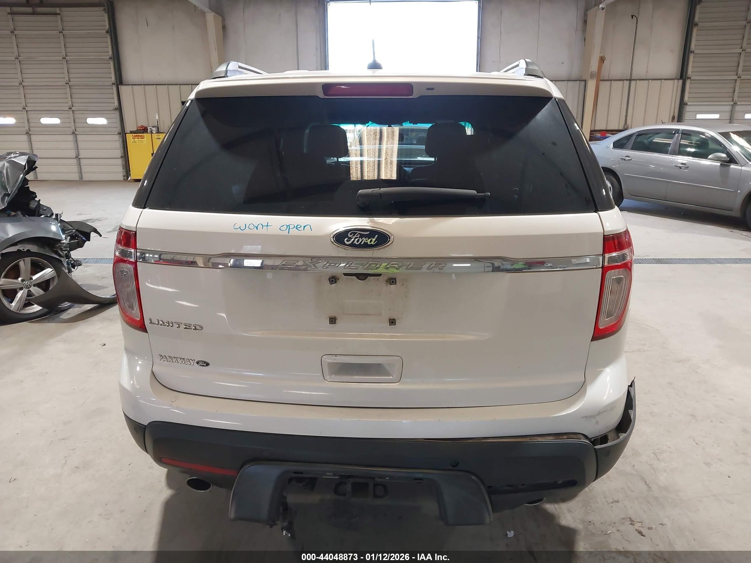 2011 Ford Explorer Limited White vin: 1FMHK7F87BGA63699