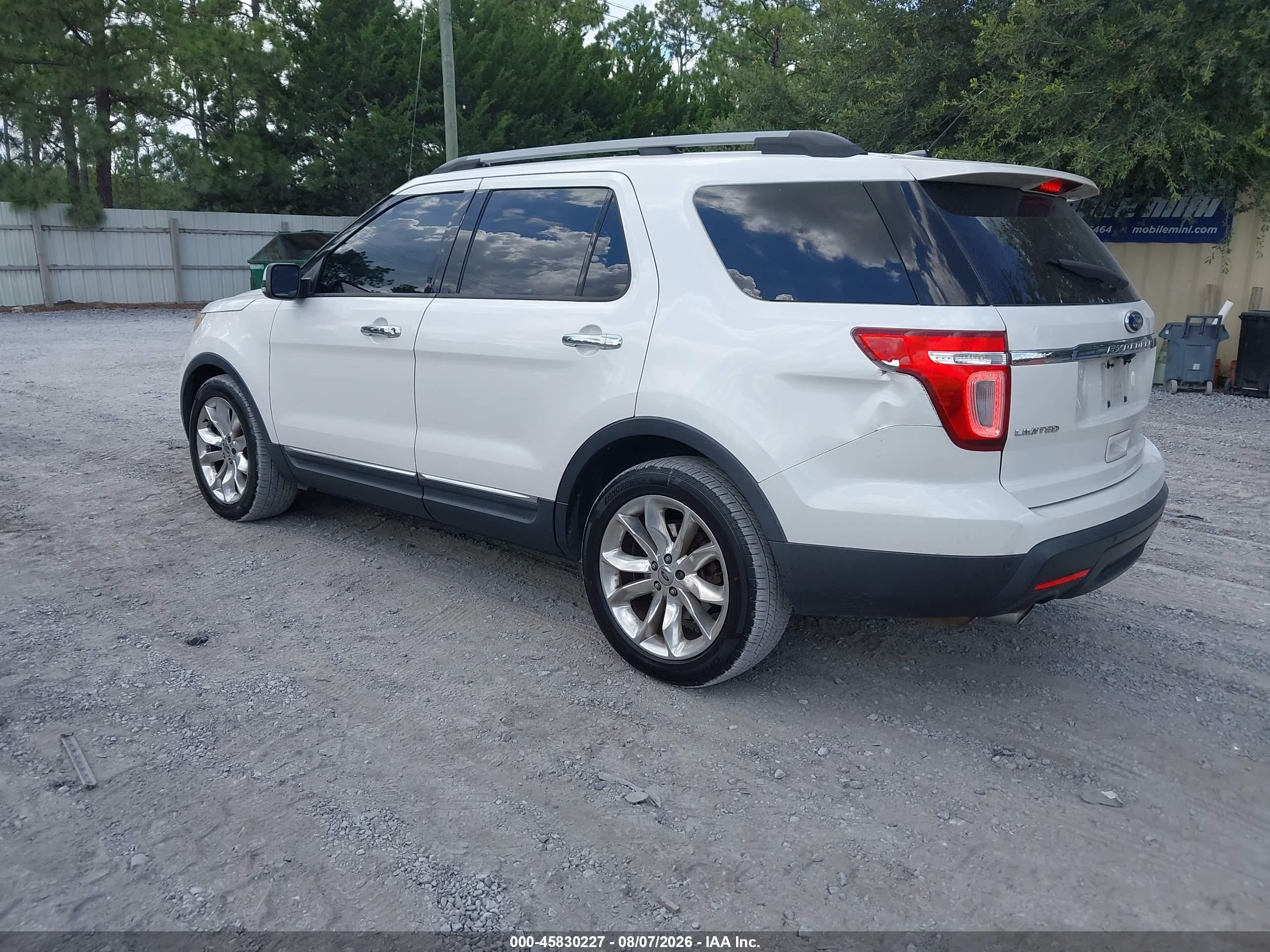 2011 Ford Explorer Limited White vin: 1FMHK7F87BGA94709