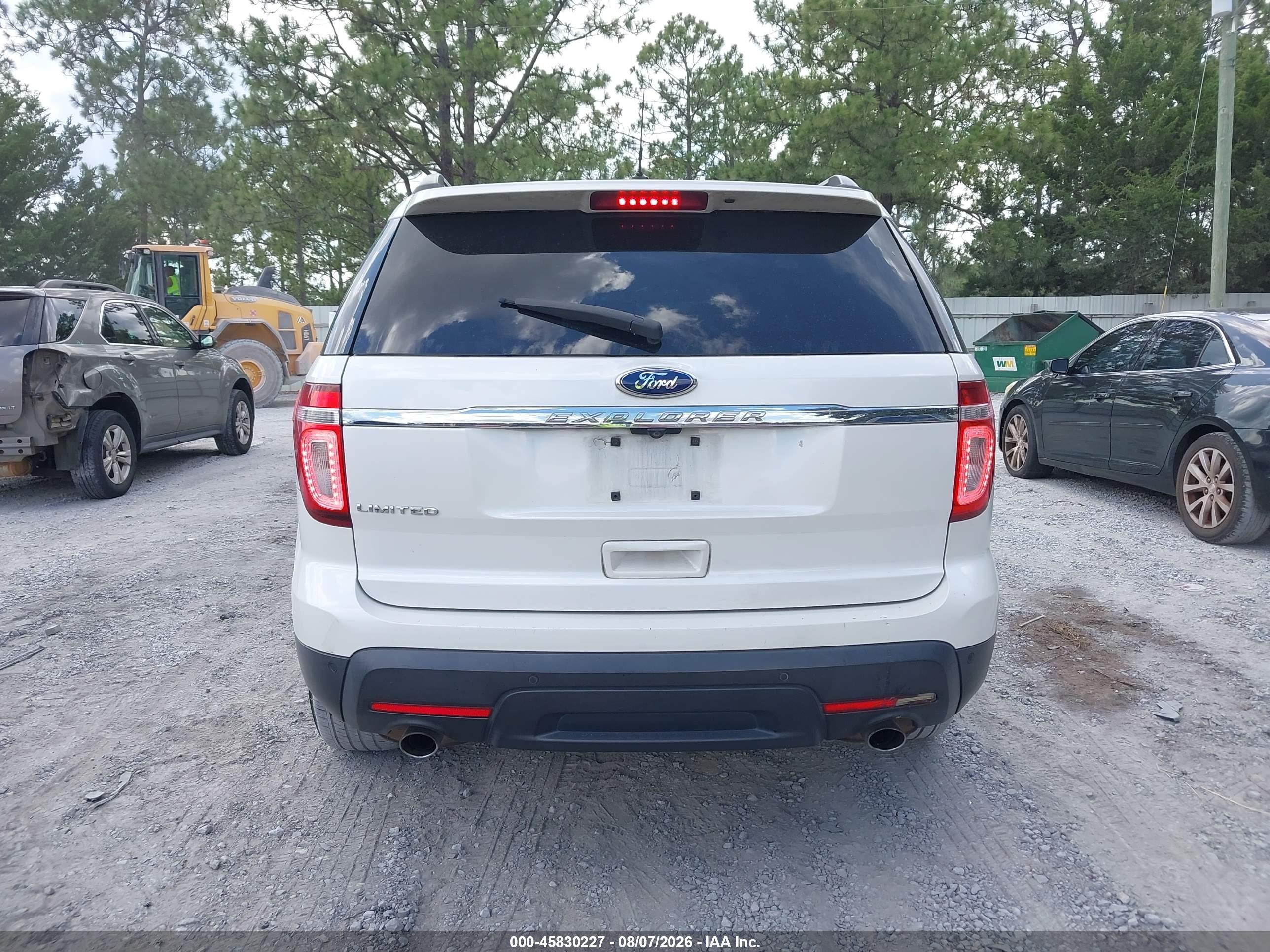 2011 Ford Explorer Limited White vin: 1FMHK7F87BGA94709
