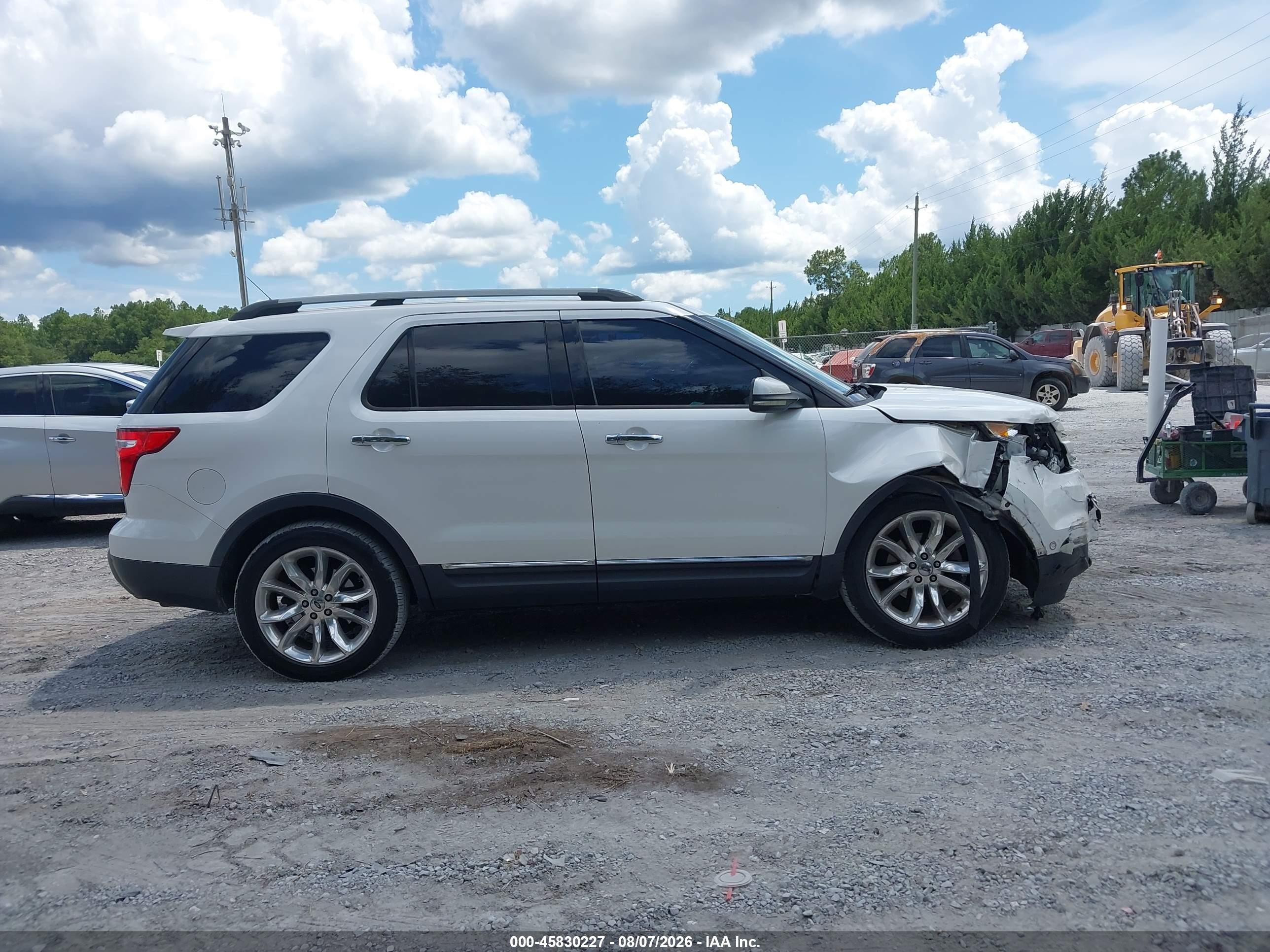 2011 Ford Explorer Limited White vin: 1FMHK7F87BGA94709