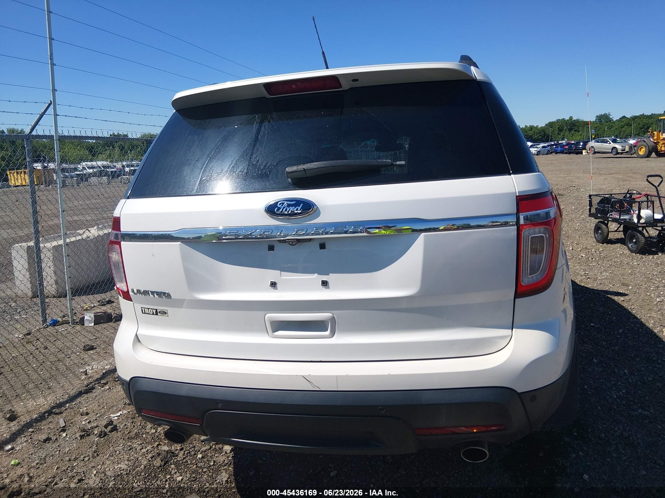 2012 Ford Explorer Limited White vin: 1FMHK7F89CGA94244