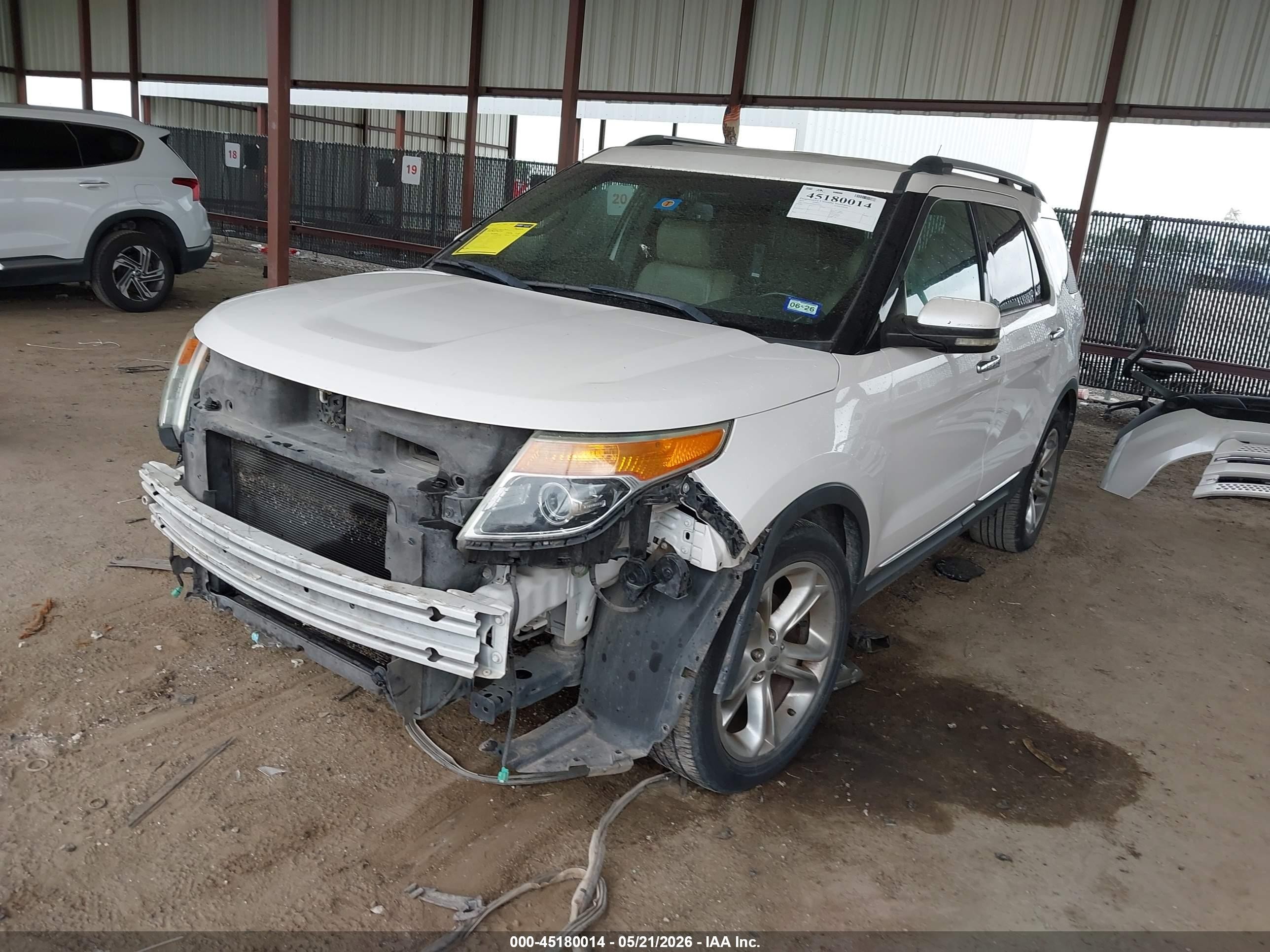 2011 Ford Explorer Limited White vin: 1FMHK7F8XBGA18207
