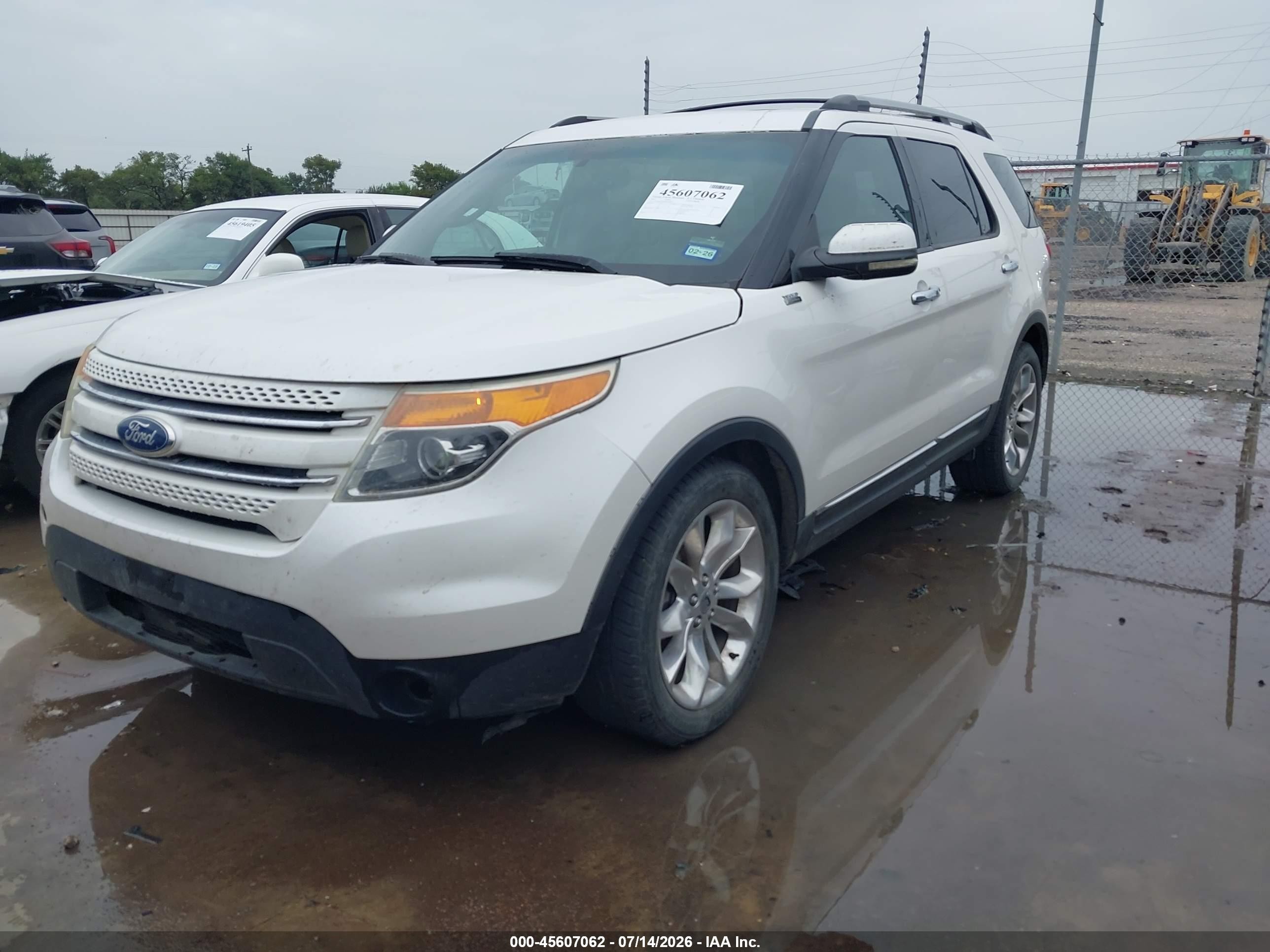 2011 Ford Explorer Limited White vin: 1FMHK7F8XBGA60697