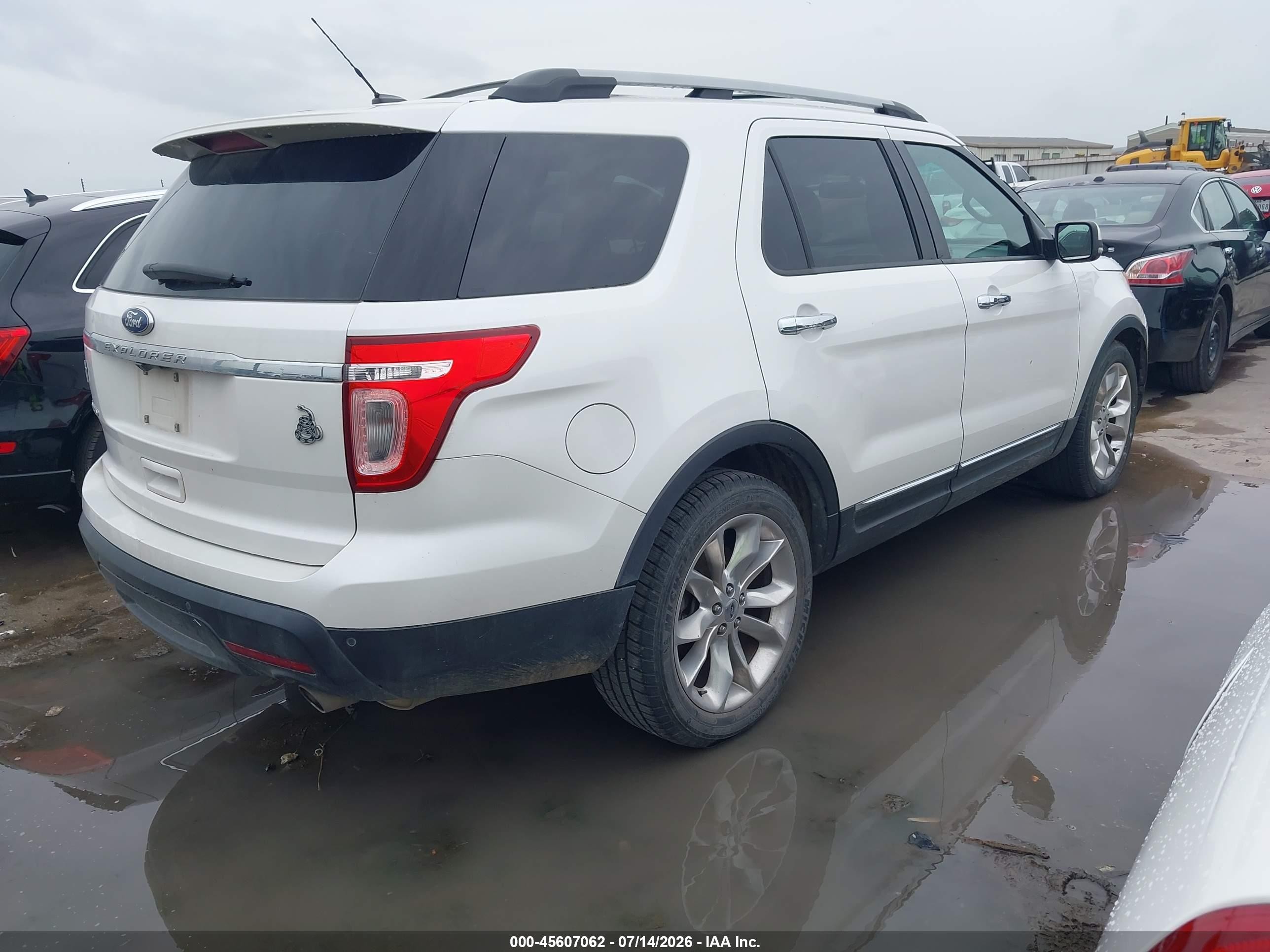 2011 Ford Explorer Limited White vin: 1FMHK7F8XBGA60697