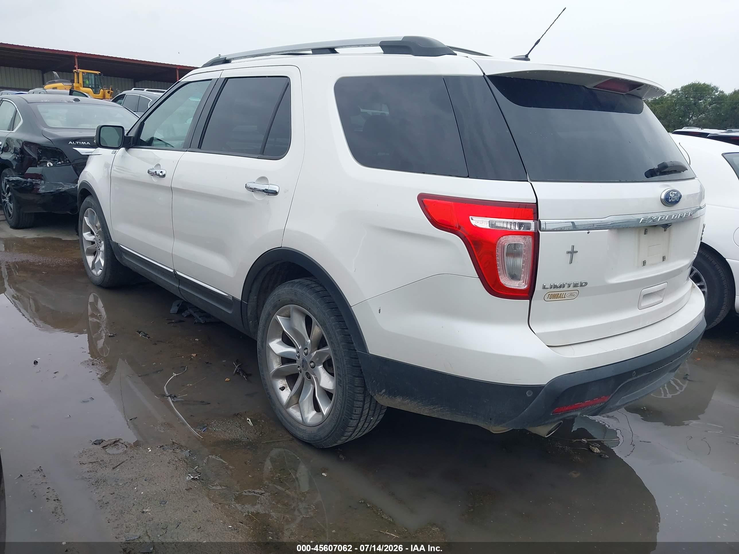 2011 Ford Explorer Limited White vin: 1FMHK7F8XBGA60697