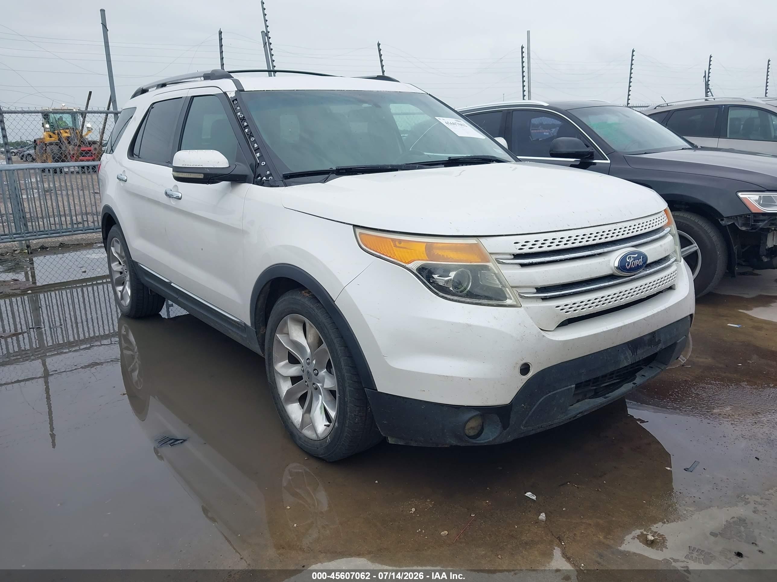 2011 Ford Explorer Limited White vin: 1FMHK7F8XBGA60697