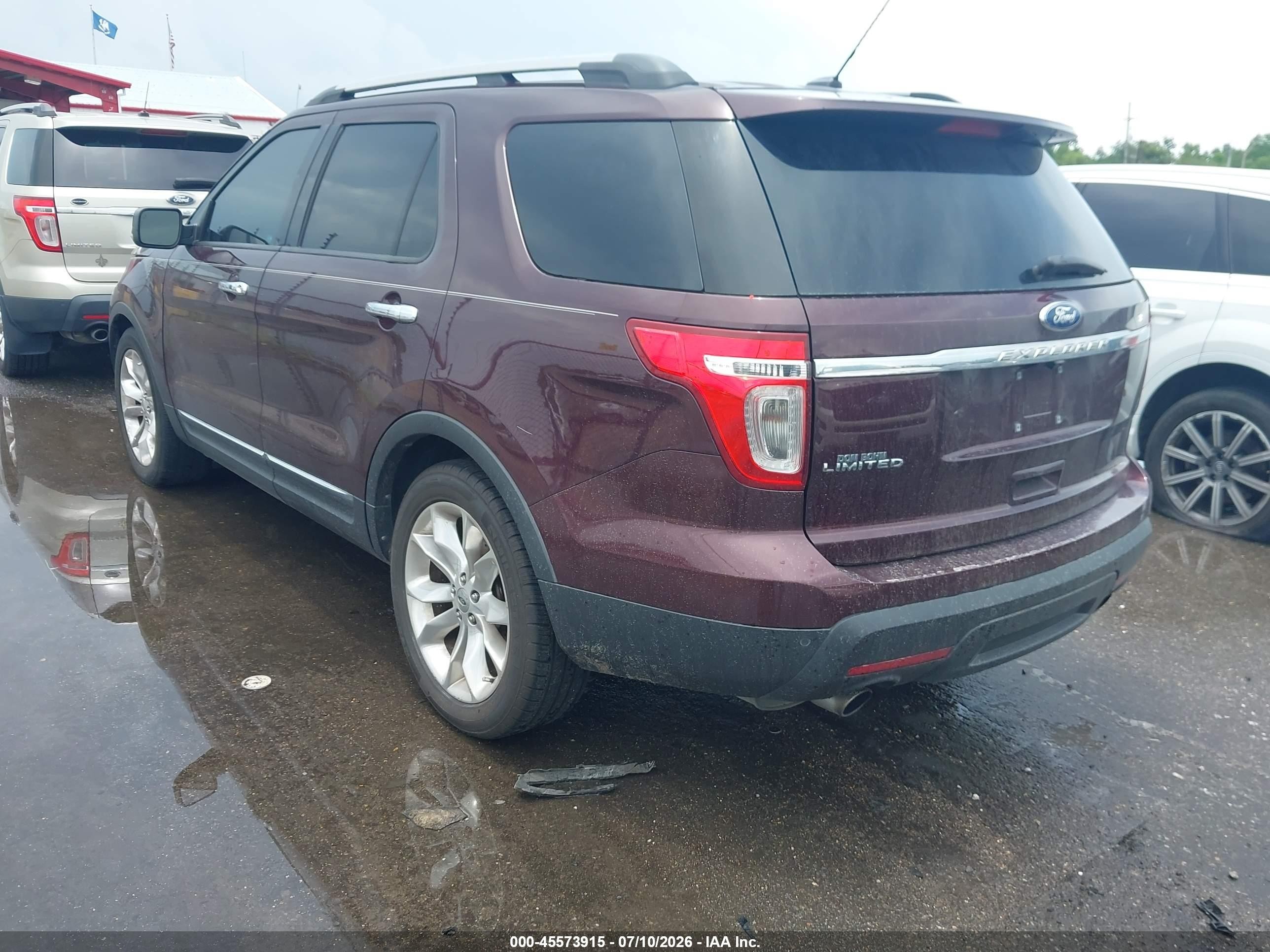 2011 Ford Explorer Limited Бордовый vin: 1FMHK7F8XBGA63728
