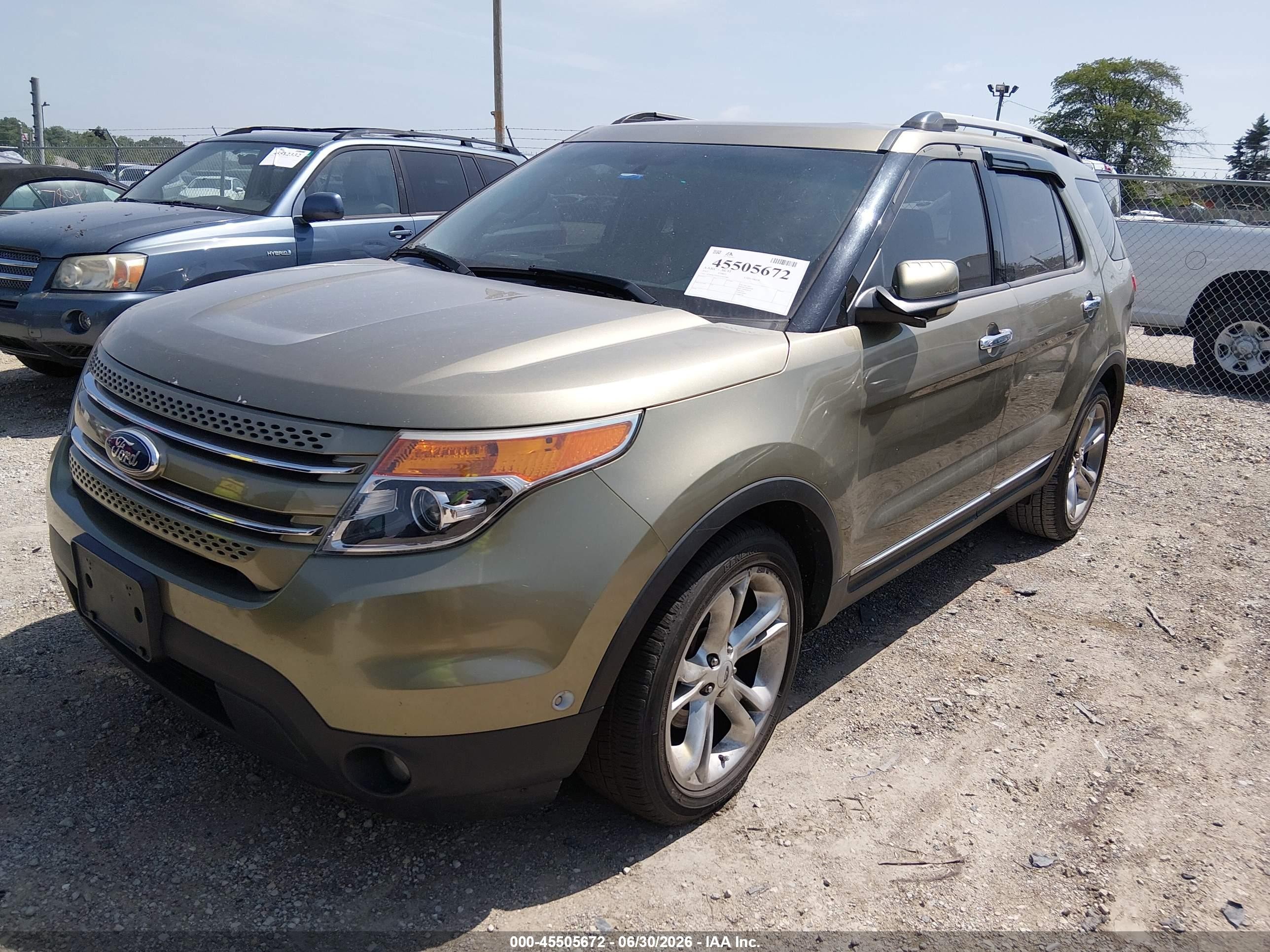2012 Ford Explorer Limited Green vin: 1FMHK7F93CGA91980