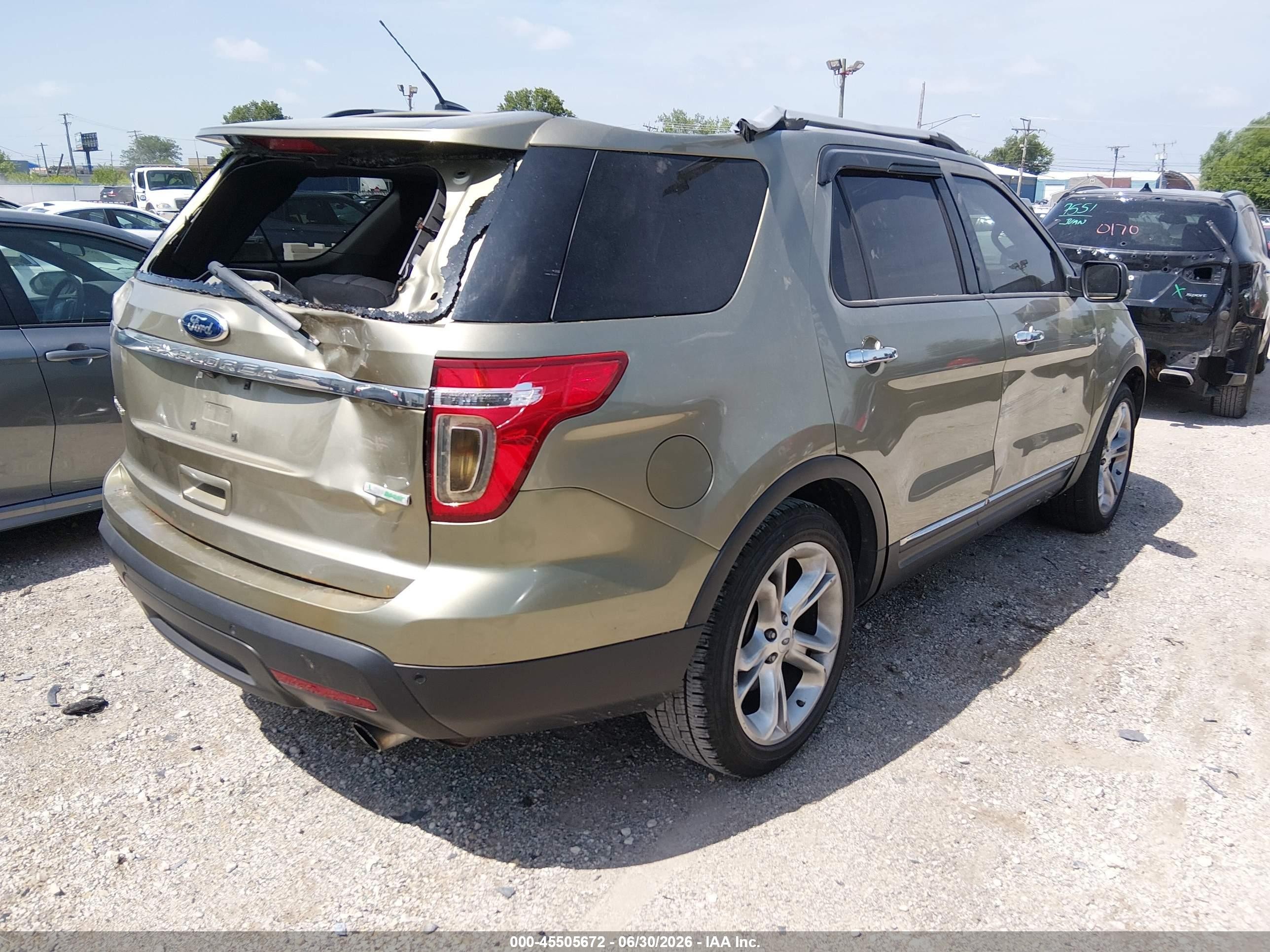 2012 Ford Explorer Limited Green vin: 1FMHK7F93CGA91980