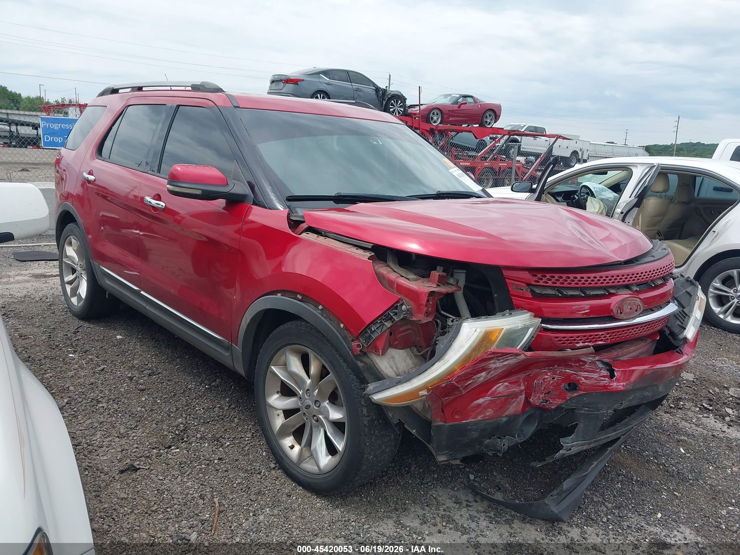 2012 Ford Explorer Limited Красный vin: 1FMHK7F95CGA08498