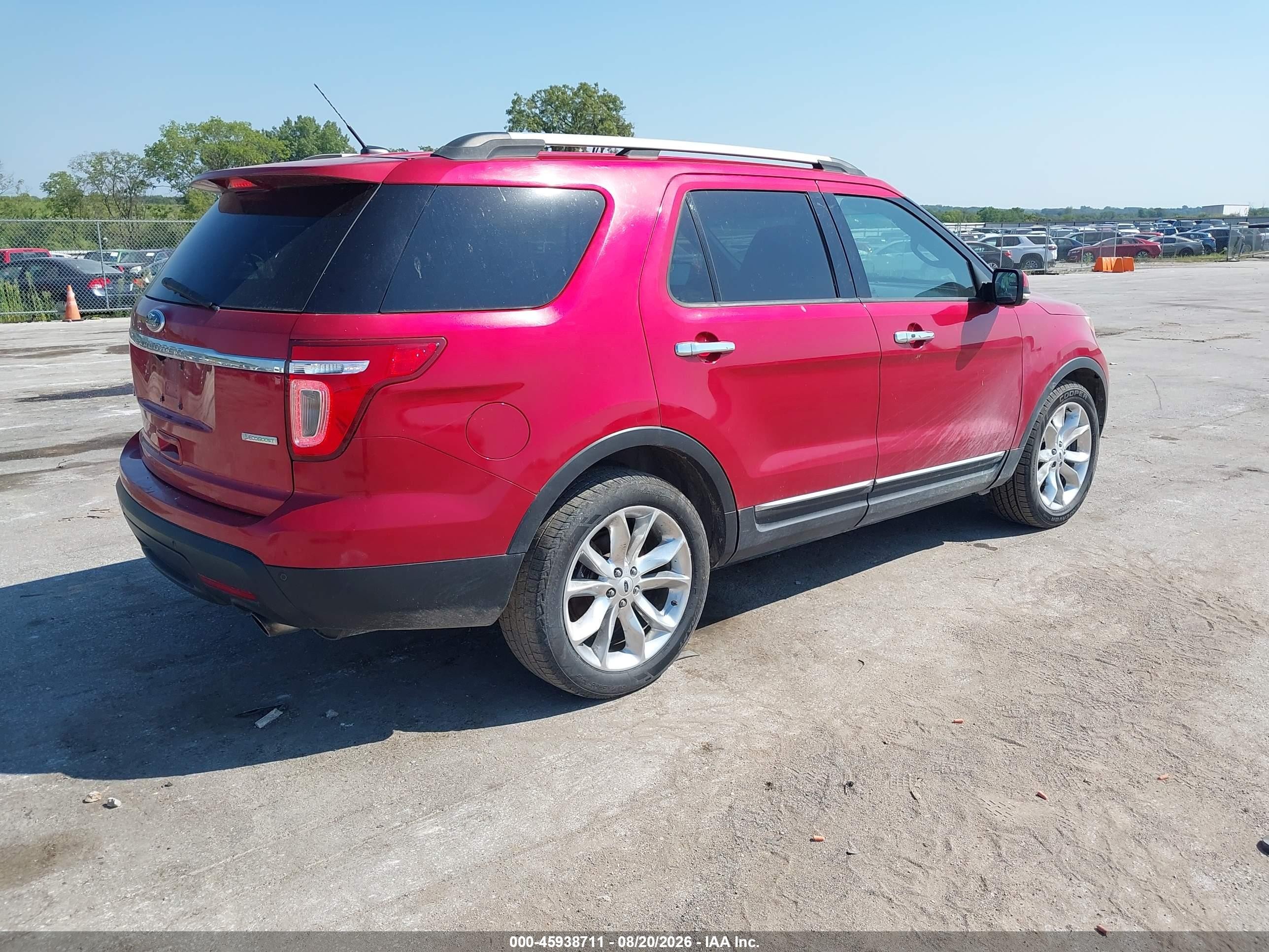 2012 Ford Explorer Limited Red vin: 1FMHK7F99CGA16894