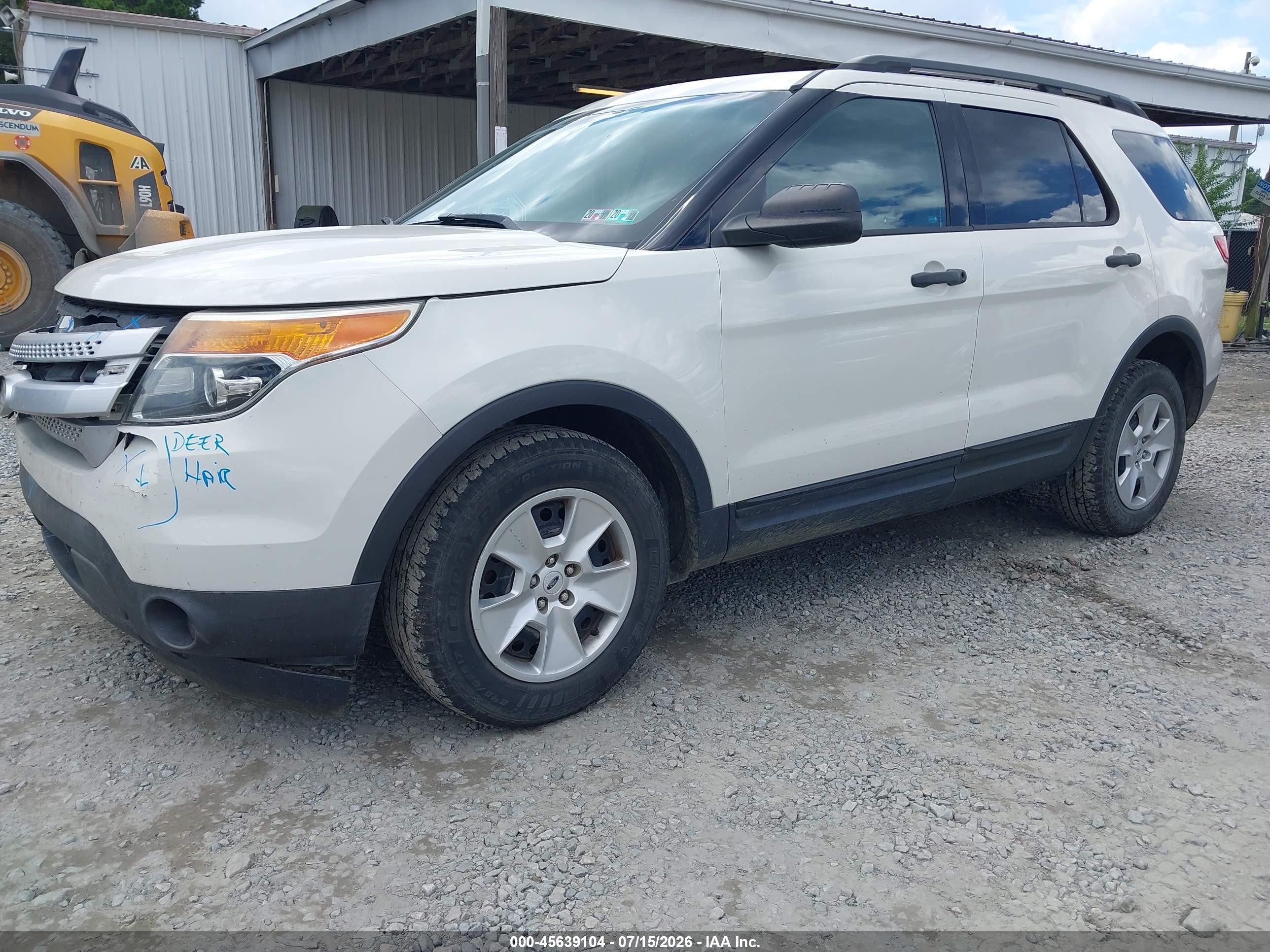 2012 Ford Explorer White vin: 1FMHK8B83CGA96387