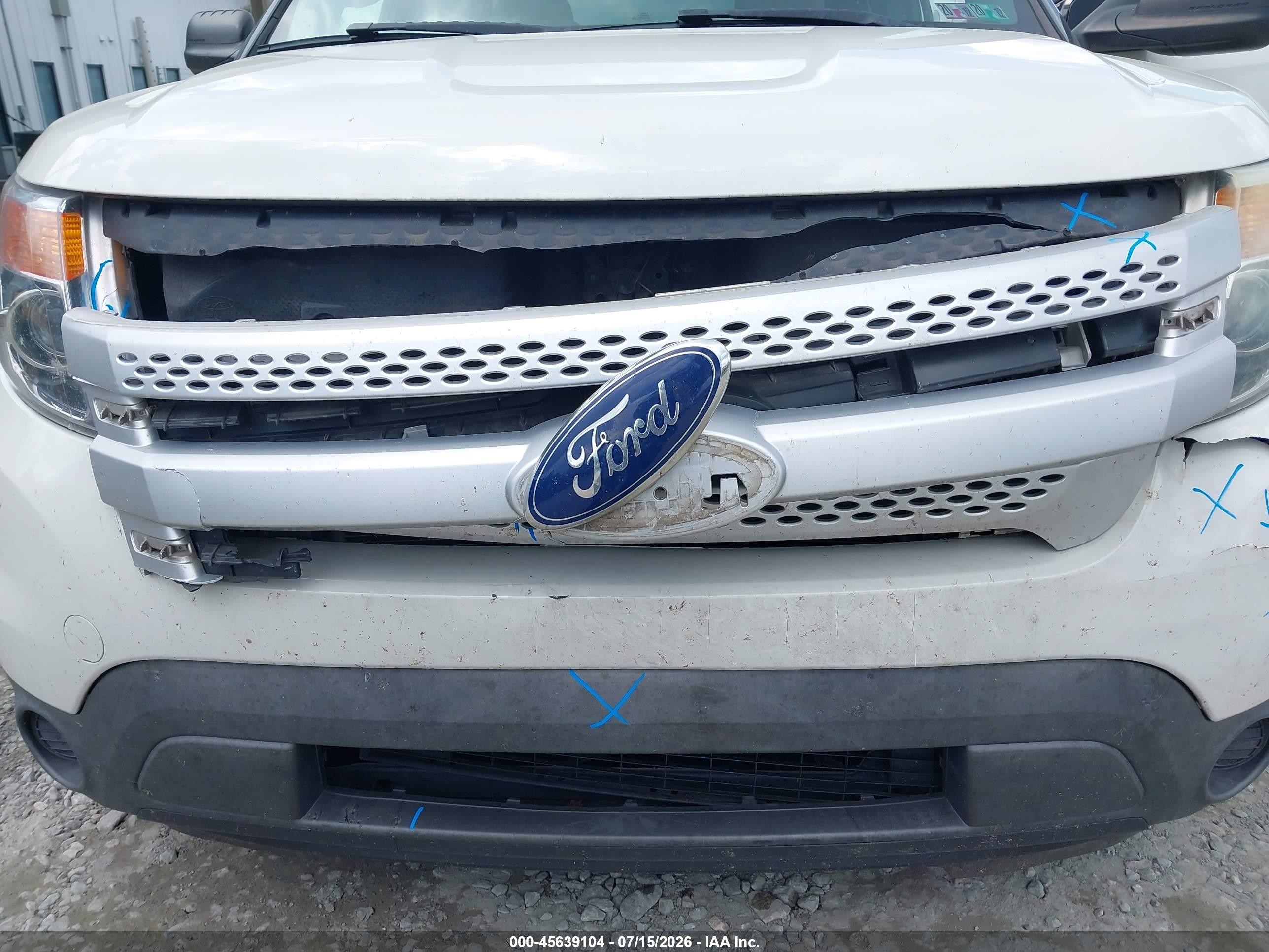 2012 Ford Explorer White vin: 1FMHK8B83CGA96387