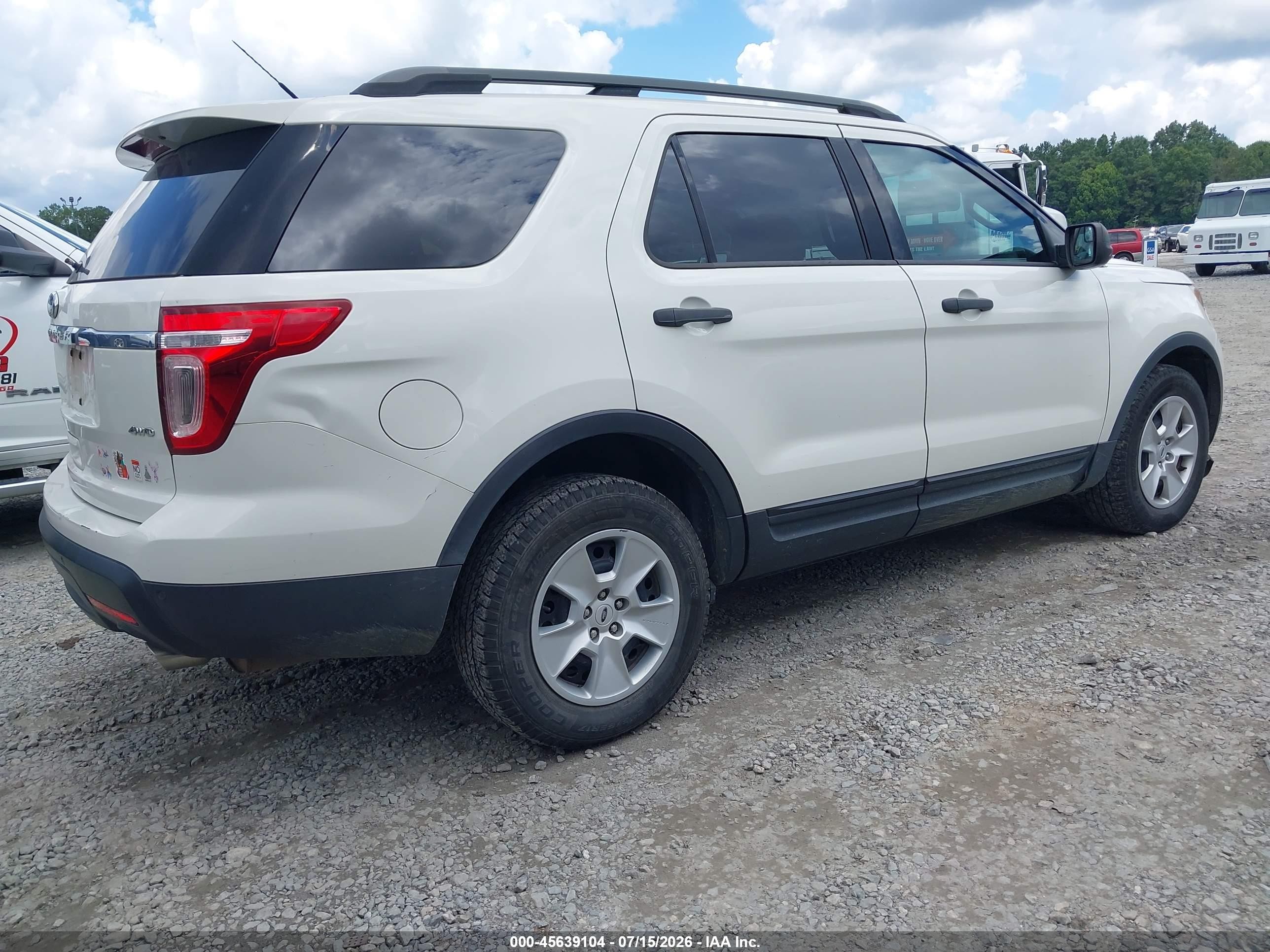 2012 Ford Explorer White vin: 1FMHK8B83CGA96387